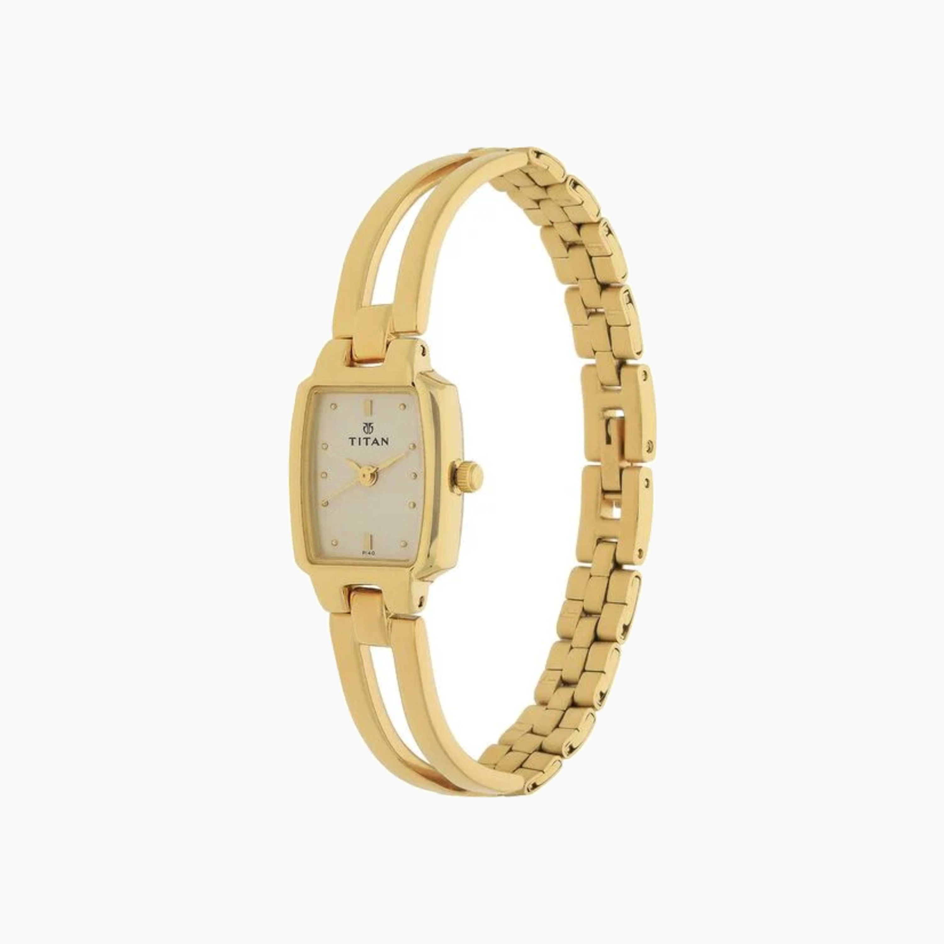 Titan Gold Tone Rectangular Dial Watch-women-watchesandjewellery-watches-image-2