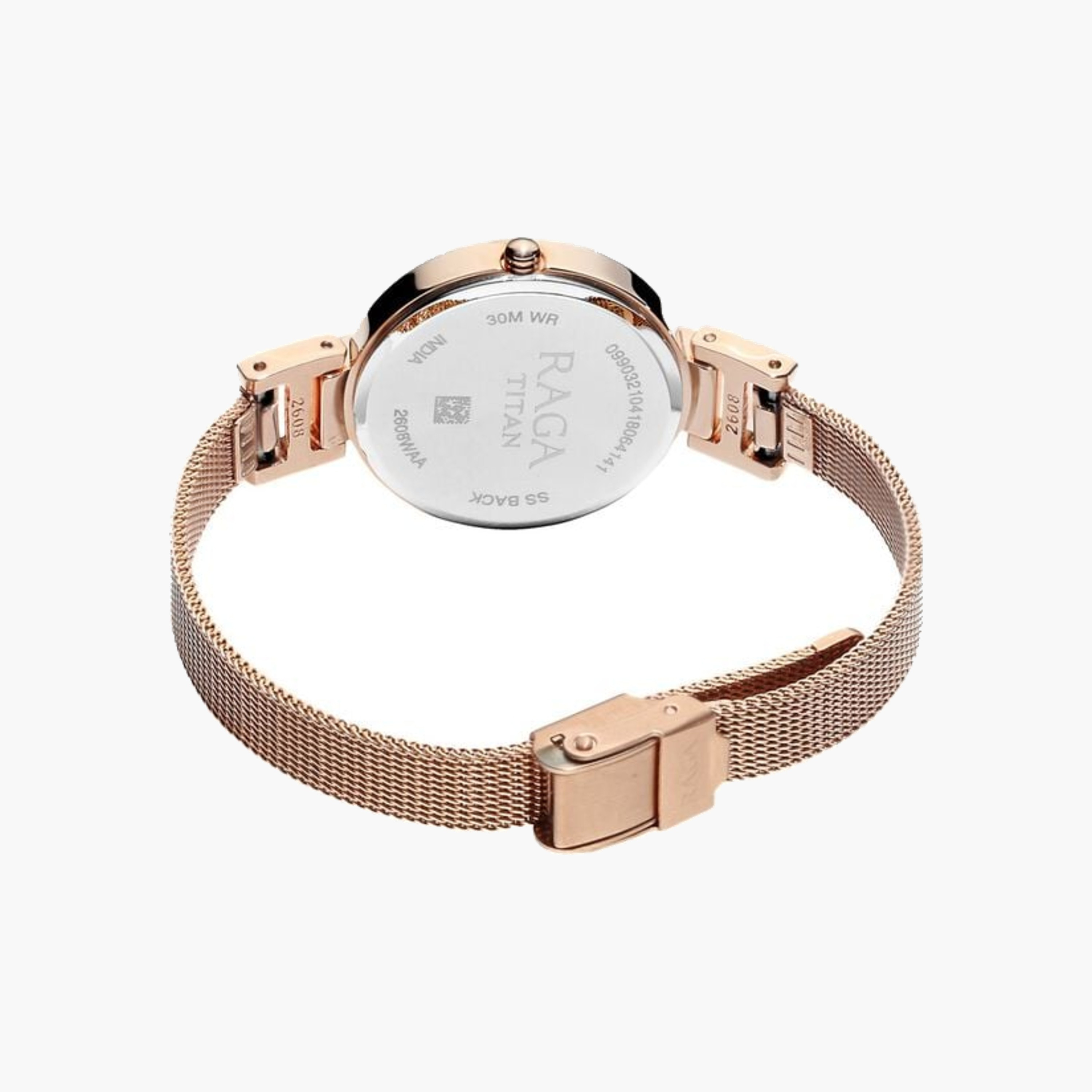 Titan Rose Gold Mesh Strap Watch-women-watchesandjewellery-watches-image-2