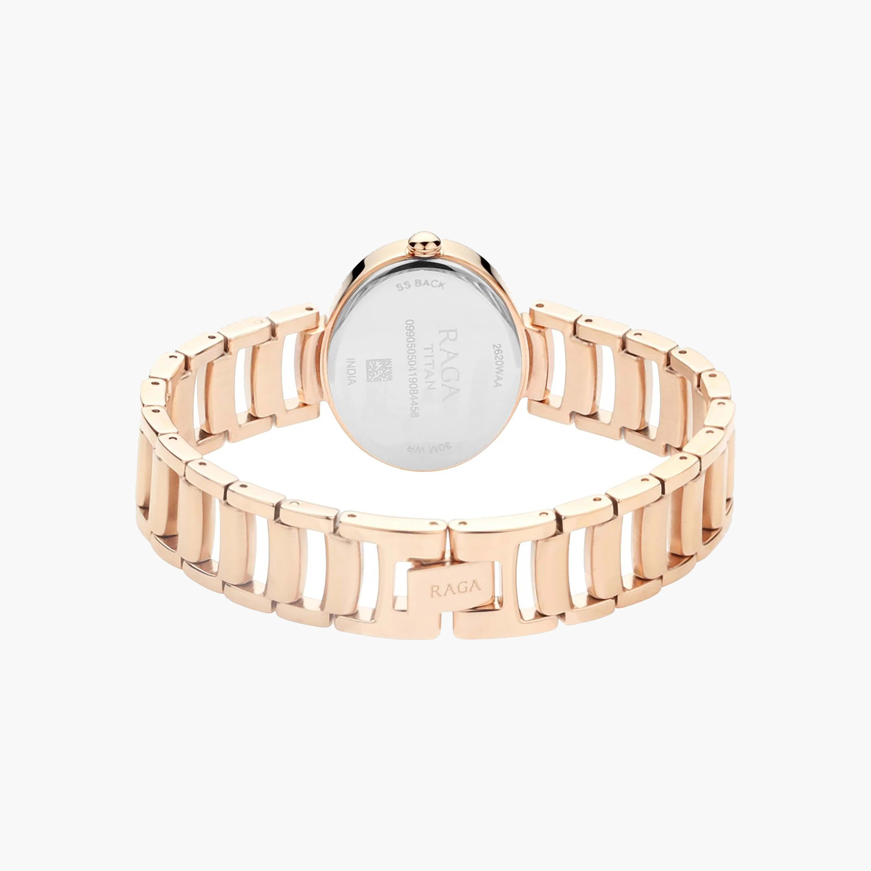 ساعة تيتان النسائية التناظرية باللون الذهبي الوردي-women-watchesandjewellery-watches-image-2