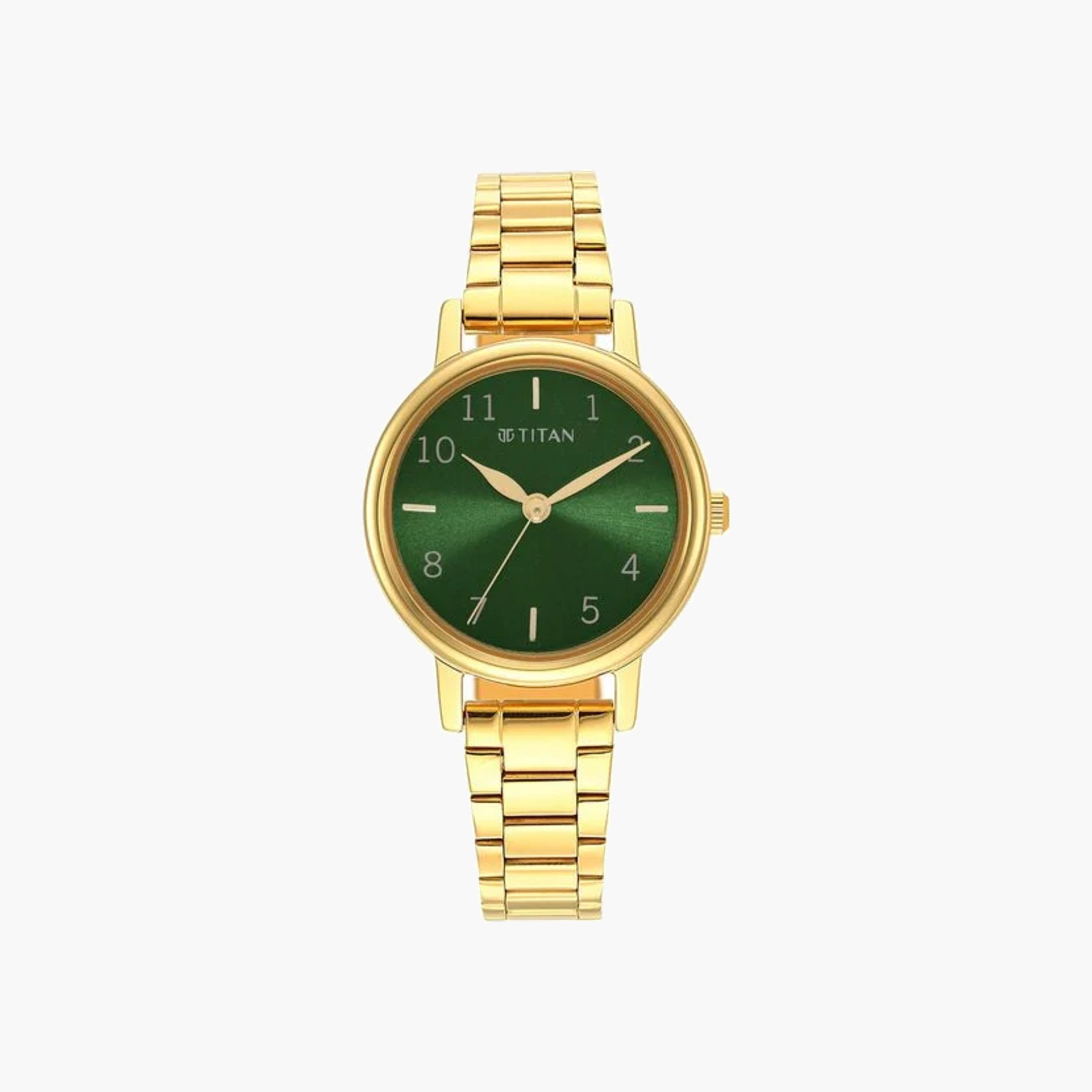 ساعة تيتان النسائية ذات المينا الخضراء والذهبية-women-watchesandjewellery-watches-image-1