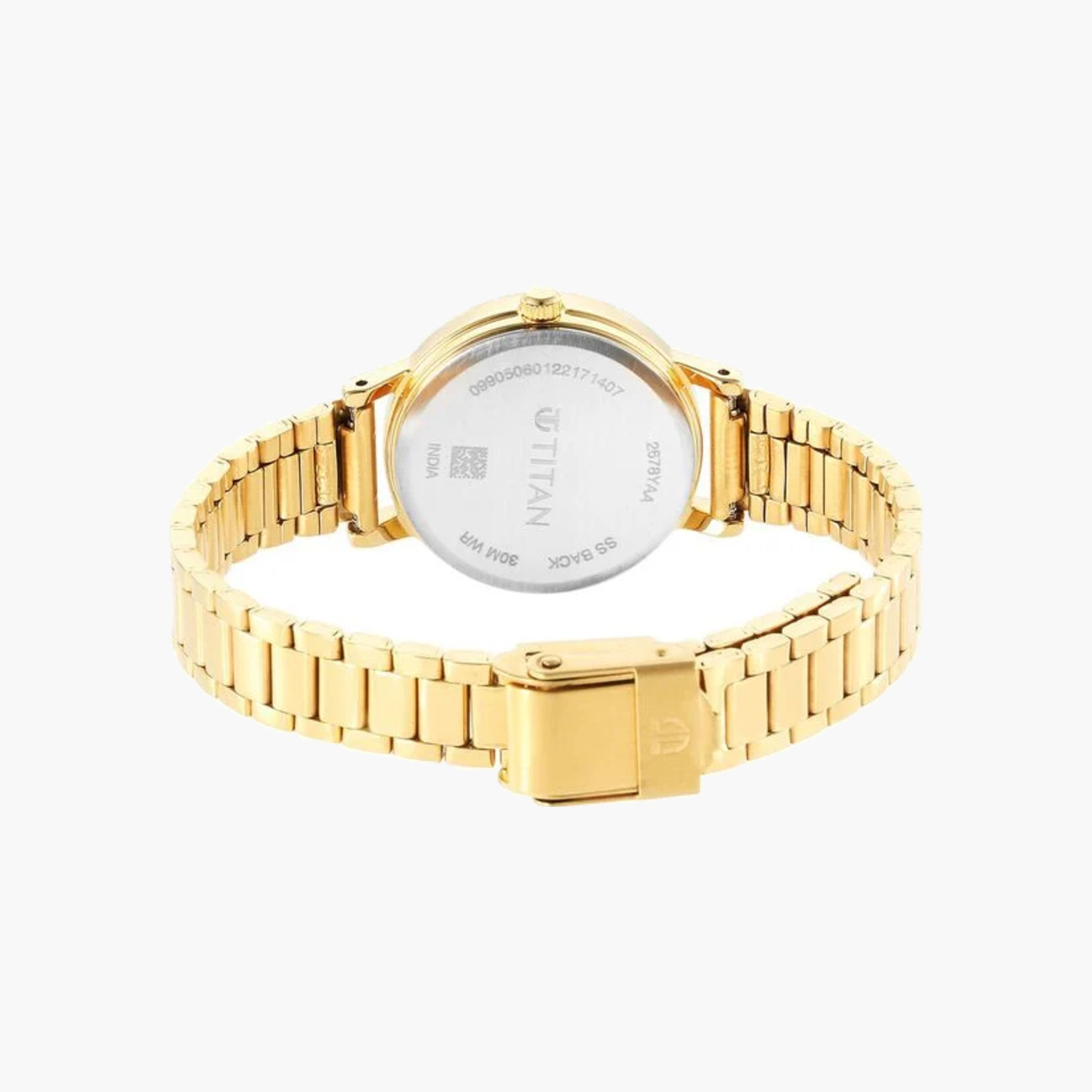 ساعة تيتان النسائية ذات المينا الخضراء والذهبية-women-watchesandjewellery-watches-image-2