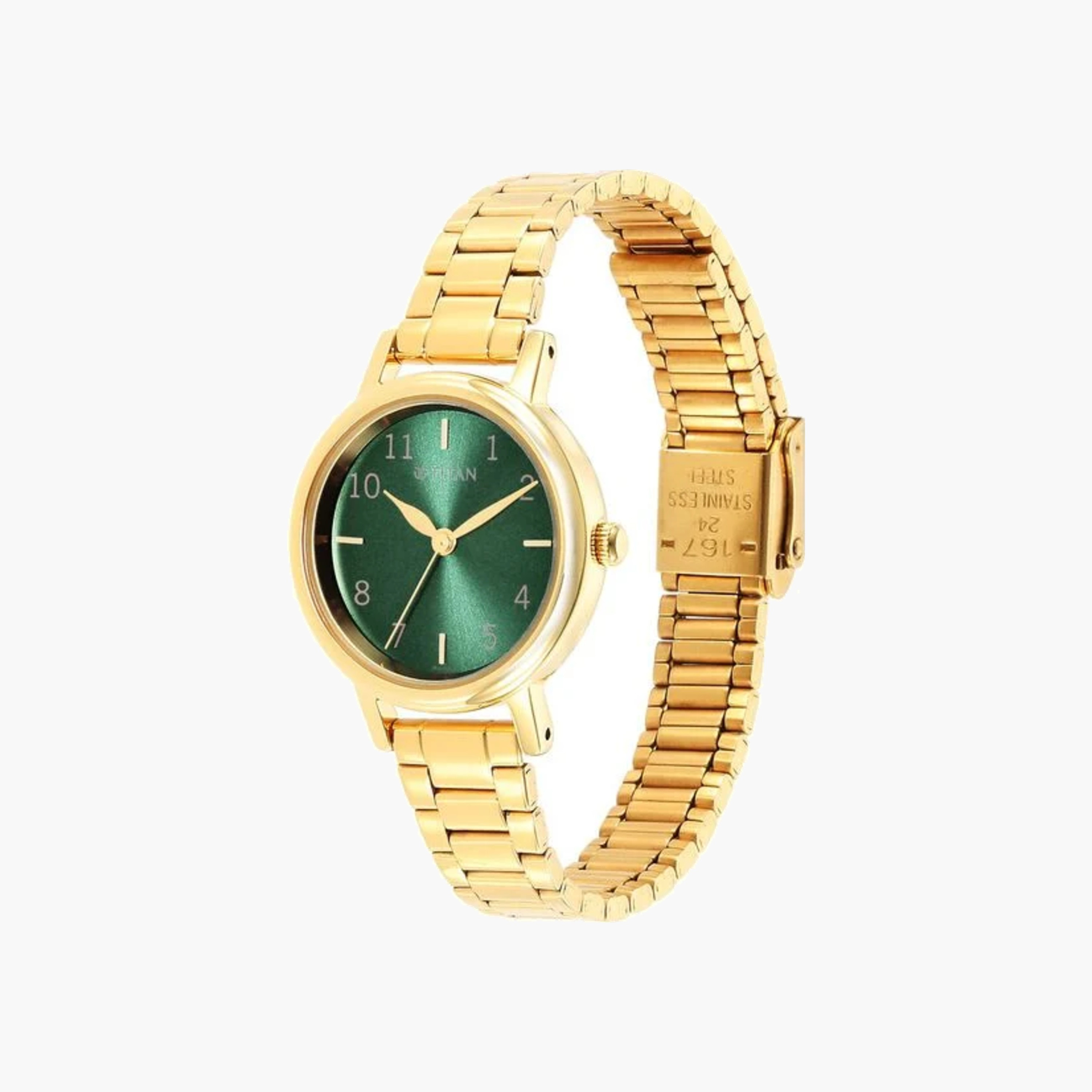 ساعة تيتان النسائية ذات المينا الخضراء والذهبية-women-watchesandjewellery-watches-image-4