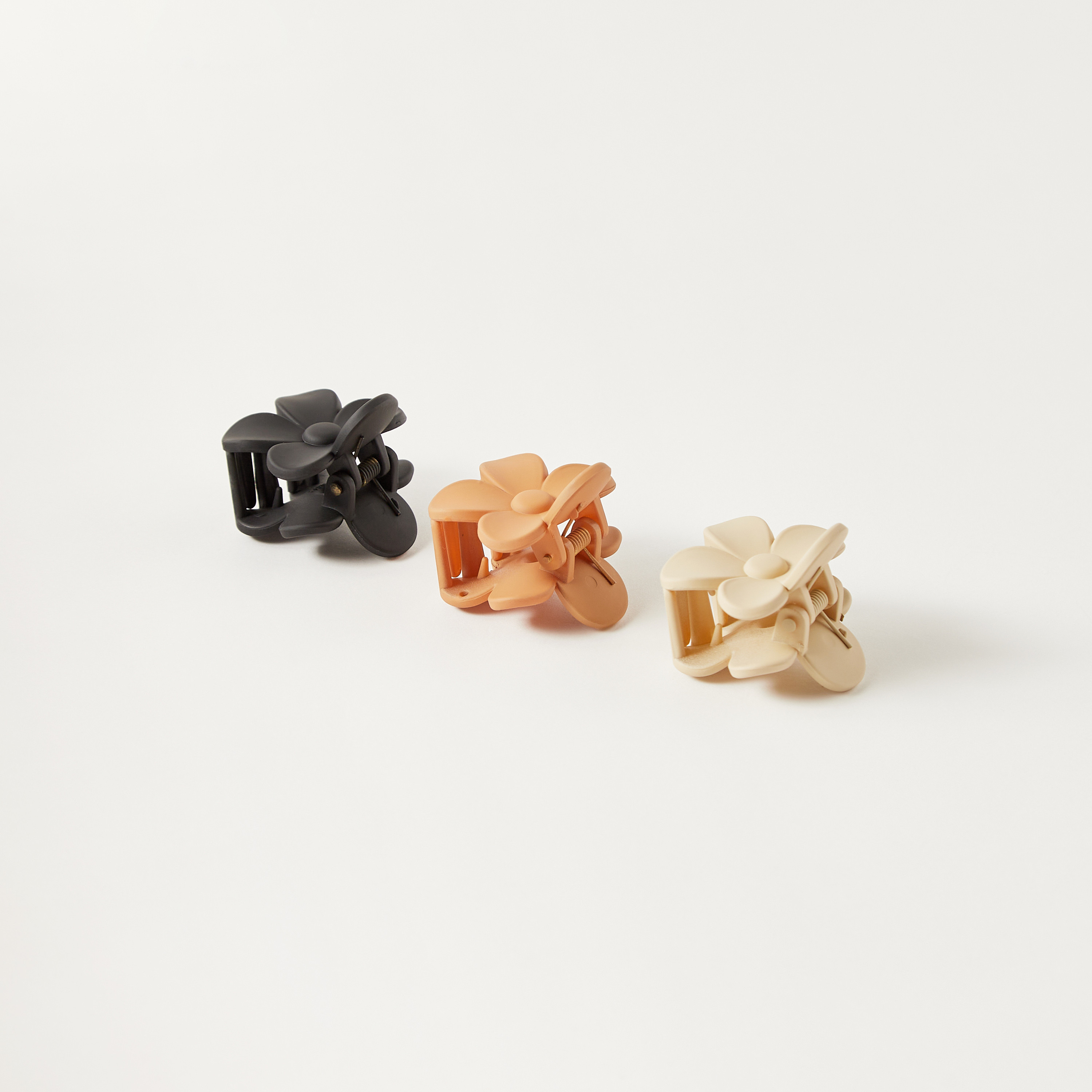 Solid Flower Hair Clamp - Set of 3-women-hairaccessories-clamps-image-2