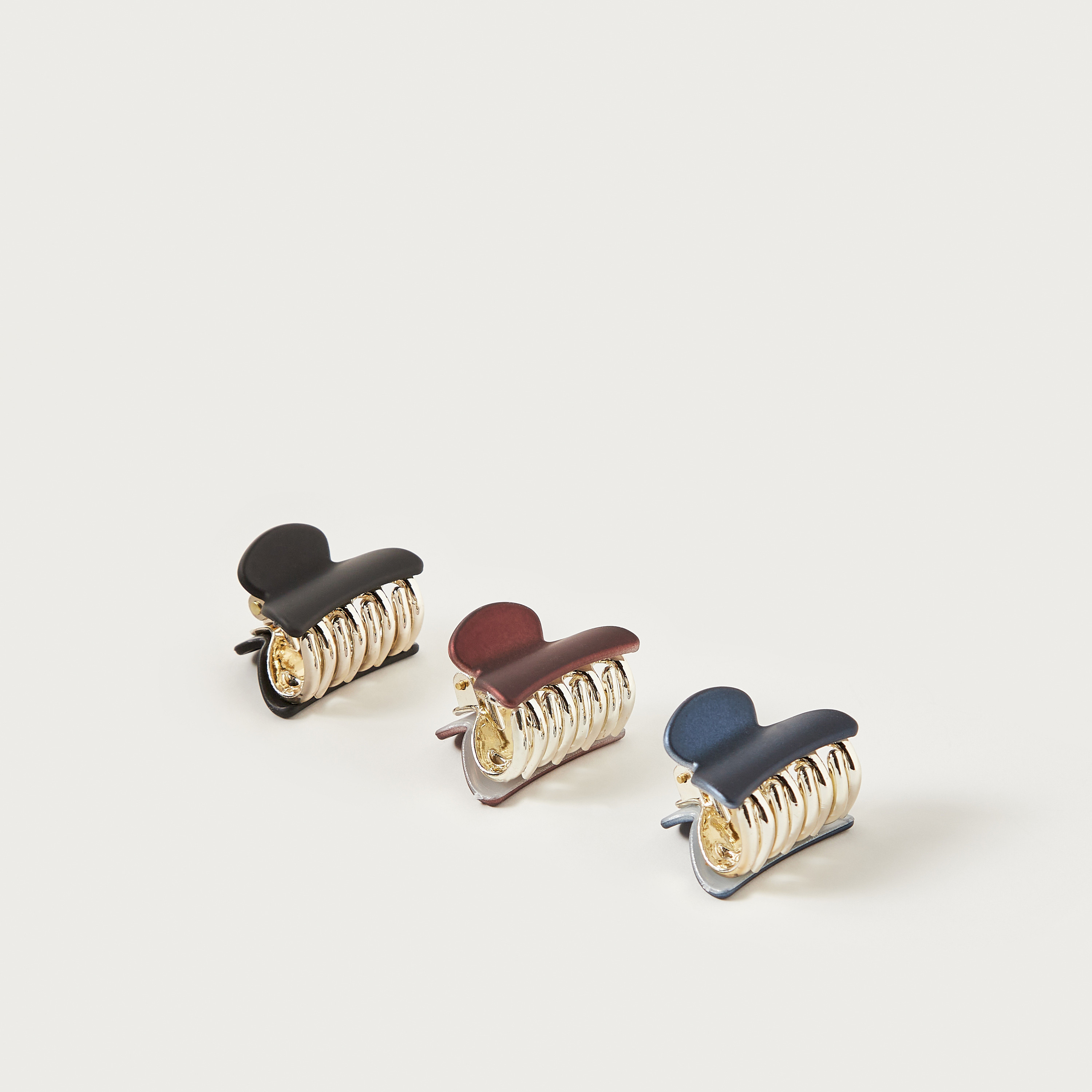 مشبك شعر سادة مطفي - طقم من 3 قطع-women-hairaccessories-clamps-image-1