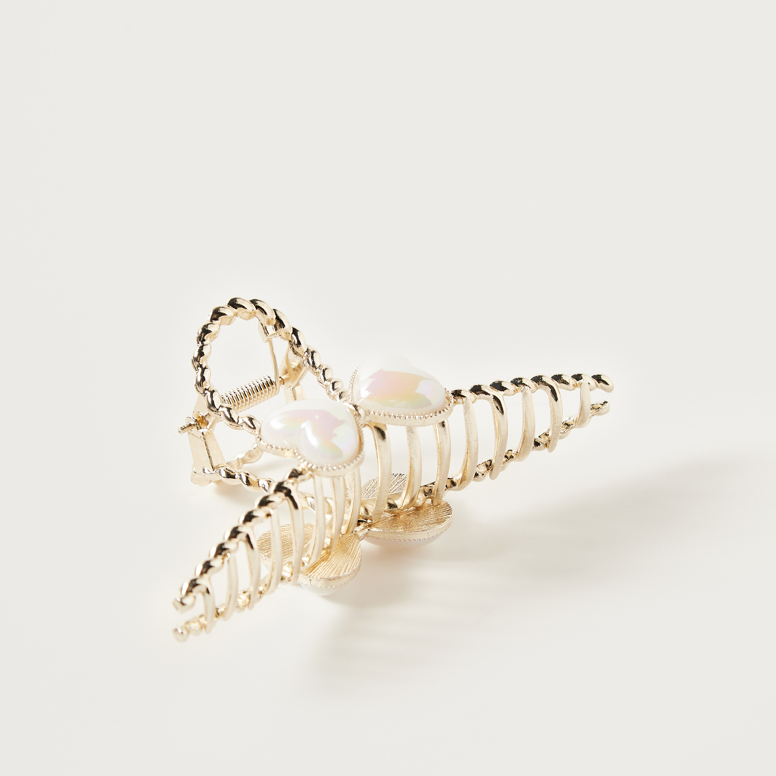 مشبك شعر قلب بارز الملمس ومزين-women-hairaccessories-clamps-image-1