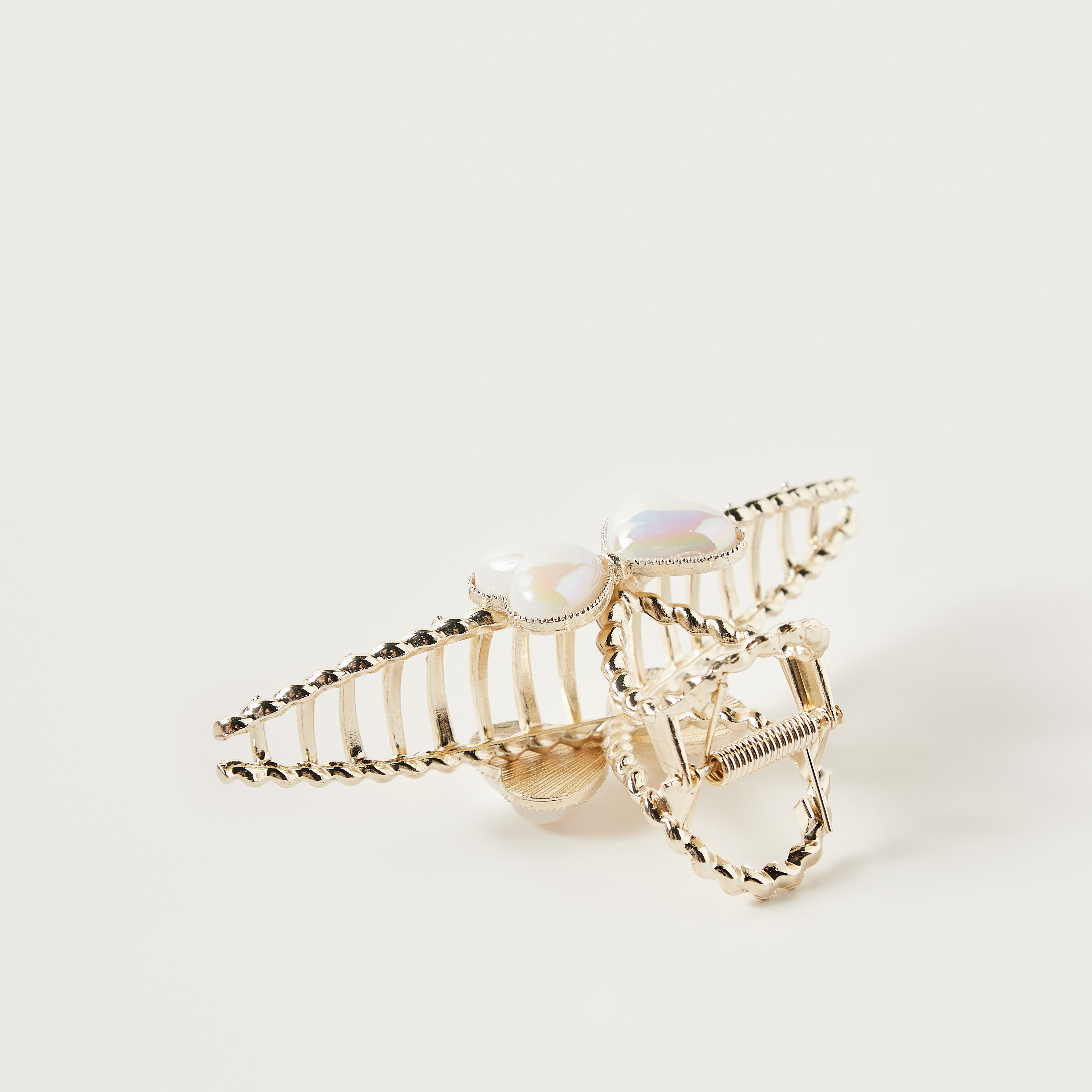 مشبك شعر قلب بارز الملمس ومزين-women-hairaccessories-clamps-image-2