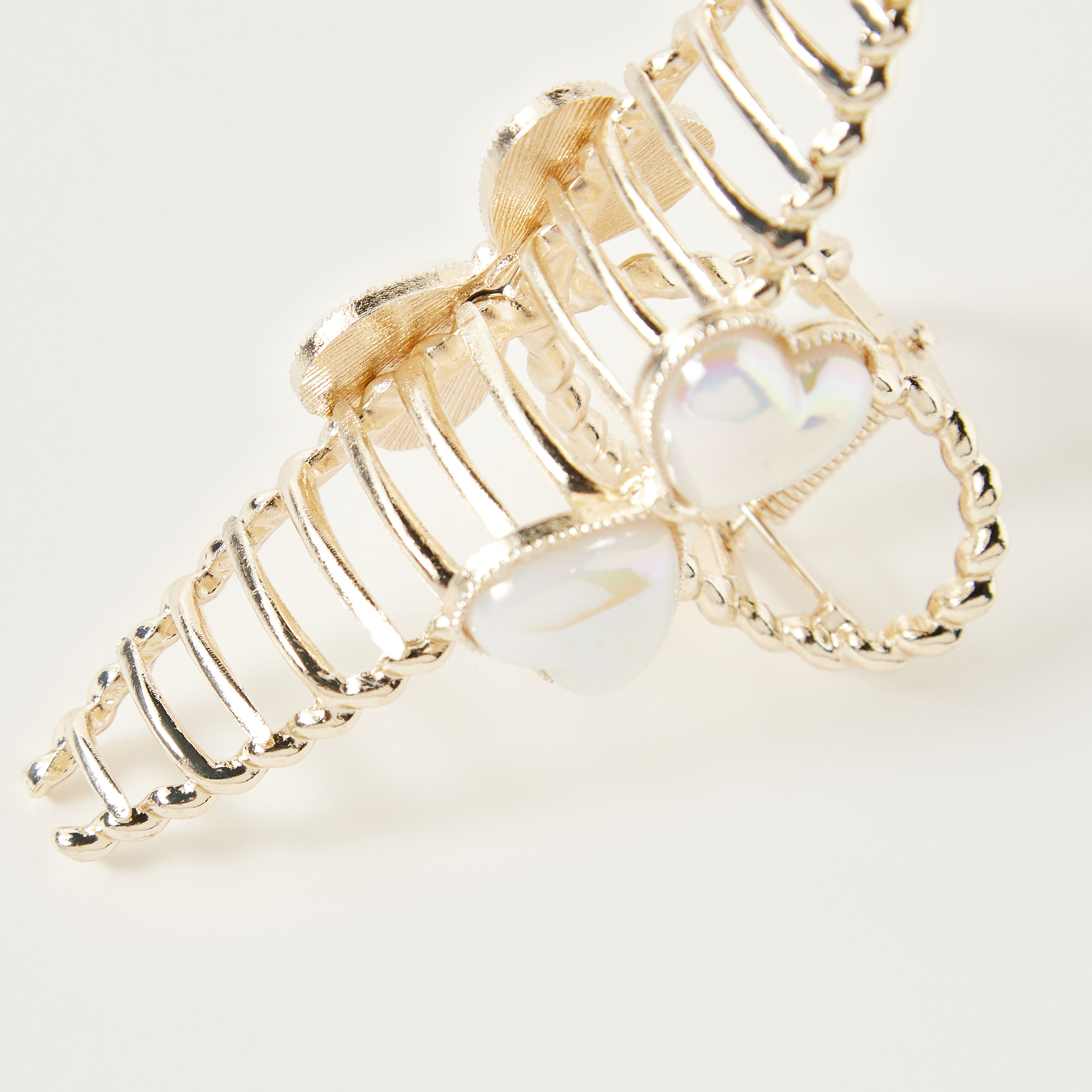 مشبك شعر قلب بارز الملمس ومزين-women-hairaccessories-clamps-image-3