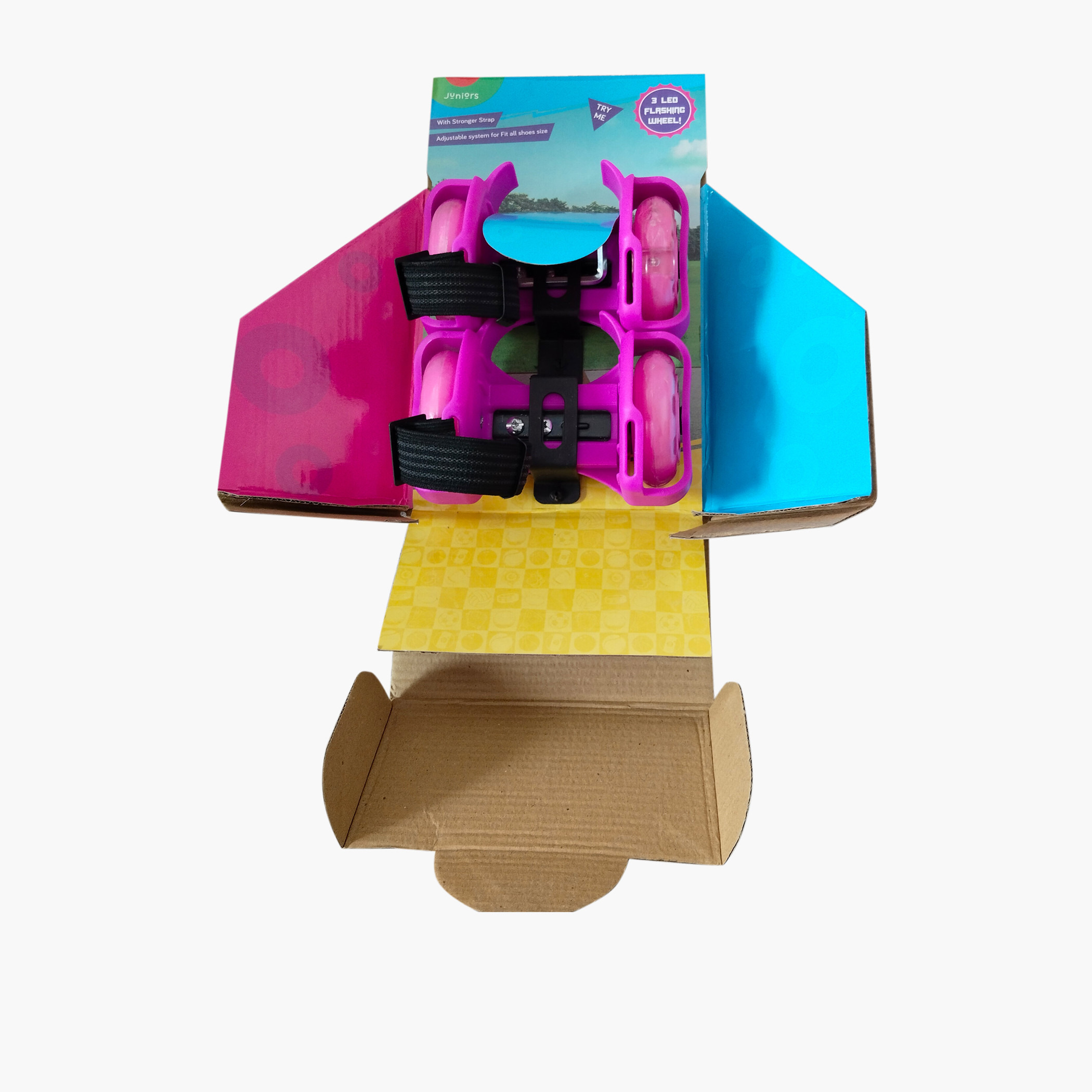 Juniors Solid 3-LED Flashing Roller Skates-toys-outdoor-sports-image-4