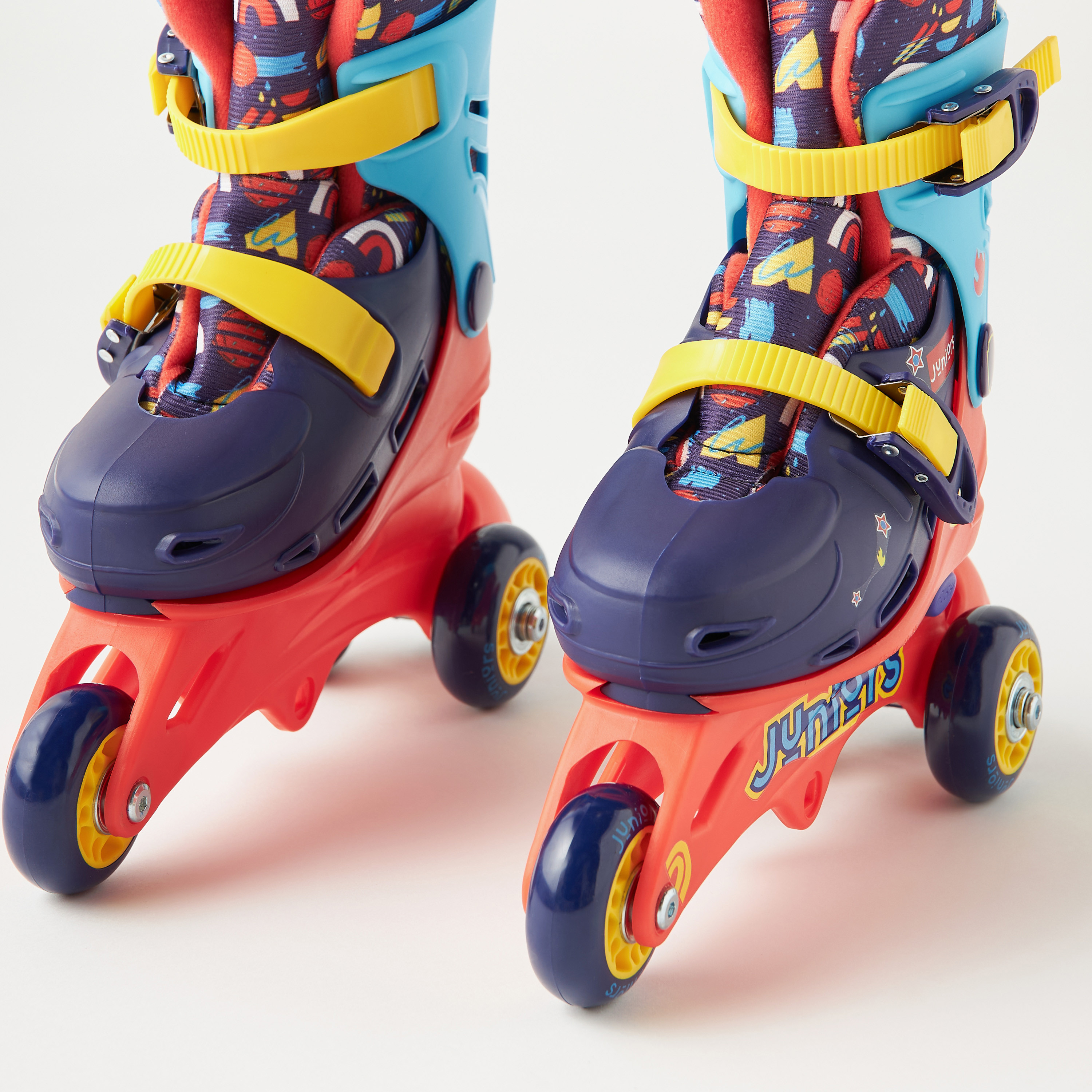 أحذية تزلج مضمنة وقابلة للتعديل مع خوذة ولبادات حماية من جونيورز-toys-outdoor-sports-image-4