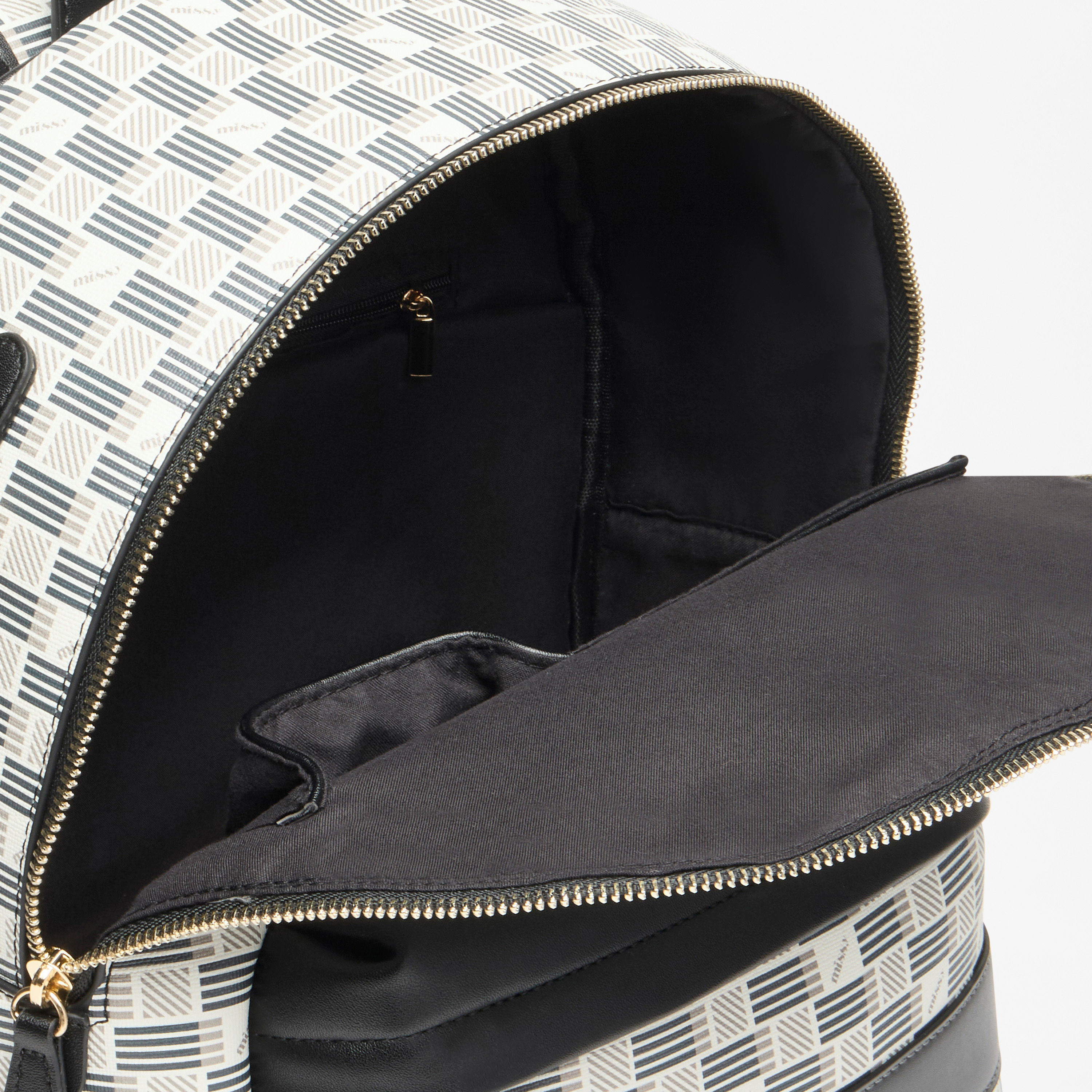 Missy Logo Detail Backpack with Zip Closure and Adjustable Shoulder Straps-women-bagsandwallets-backpacks-image-4
