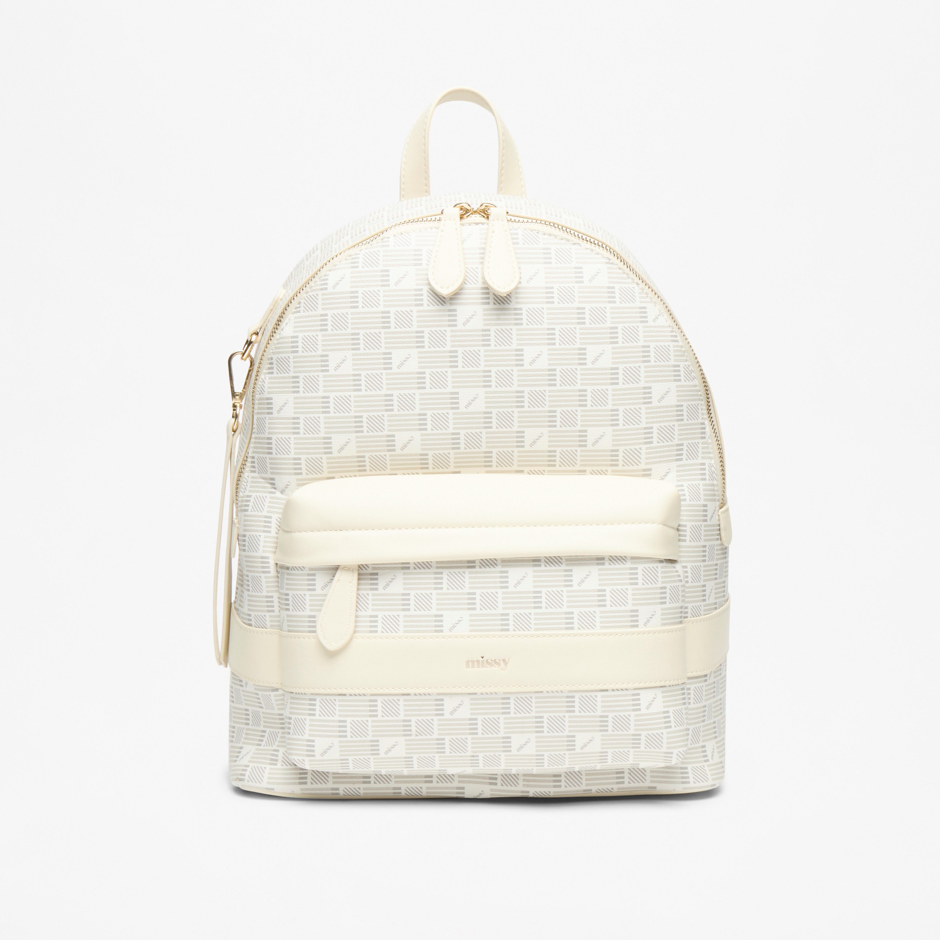 Missy Logo Detail Backpack with Zip Closure and Adjustable Shoulder Straps-women-bagsandwallets-backpacks-image-5