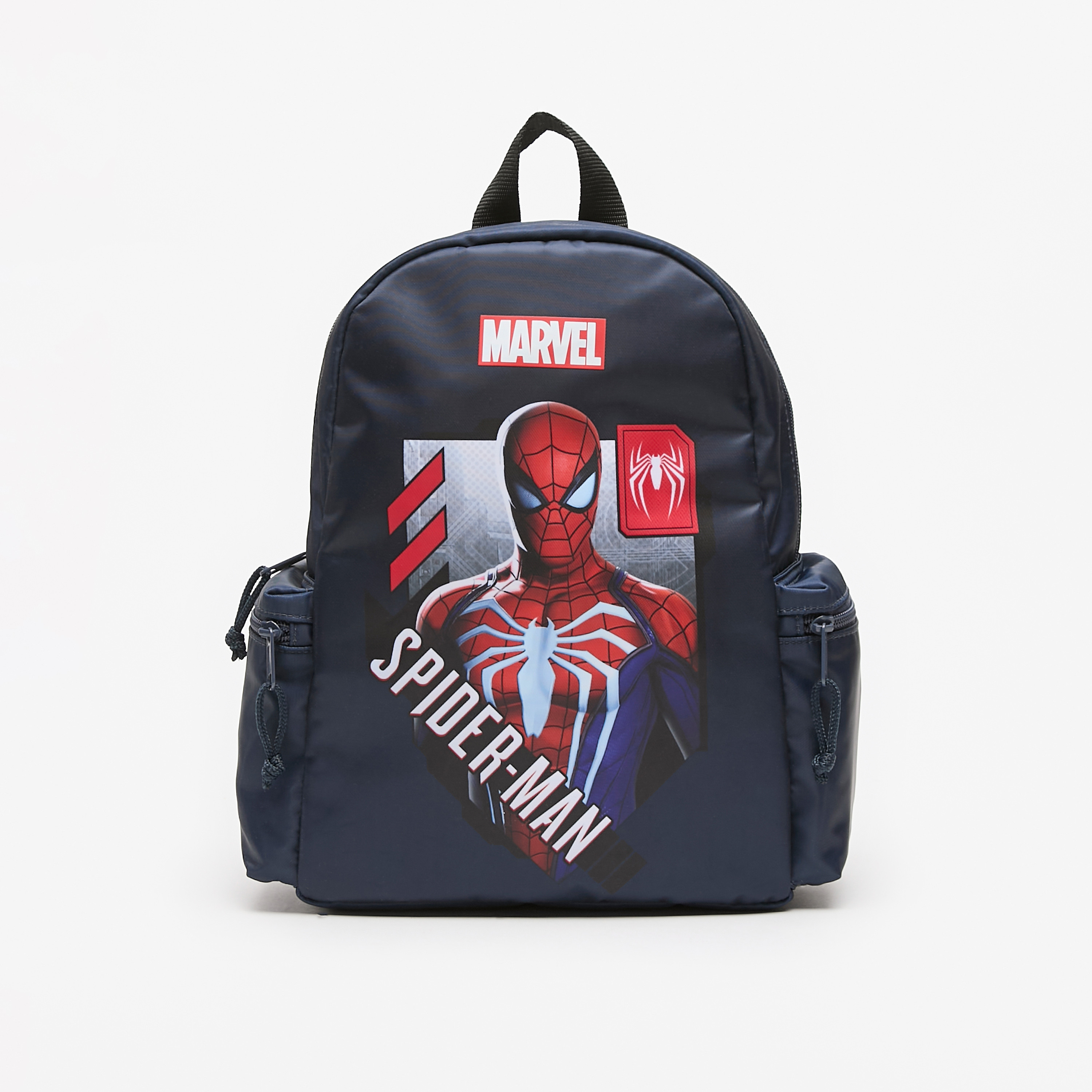 Marvel Spider Man Print Backpack with Adjustable Straps and Zip Closure