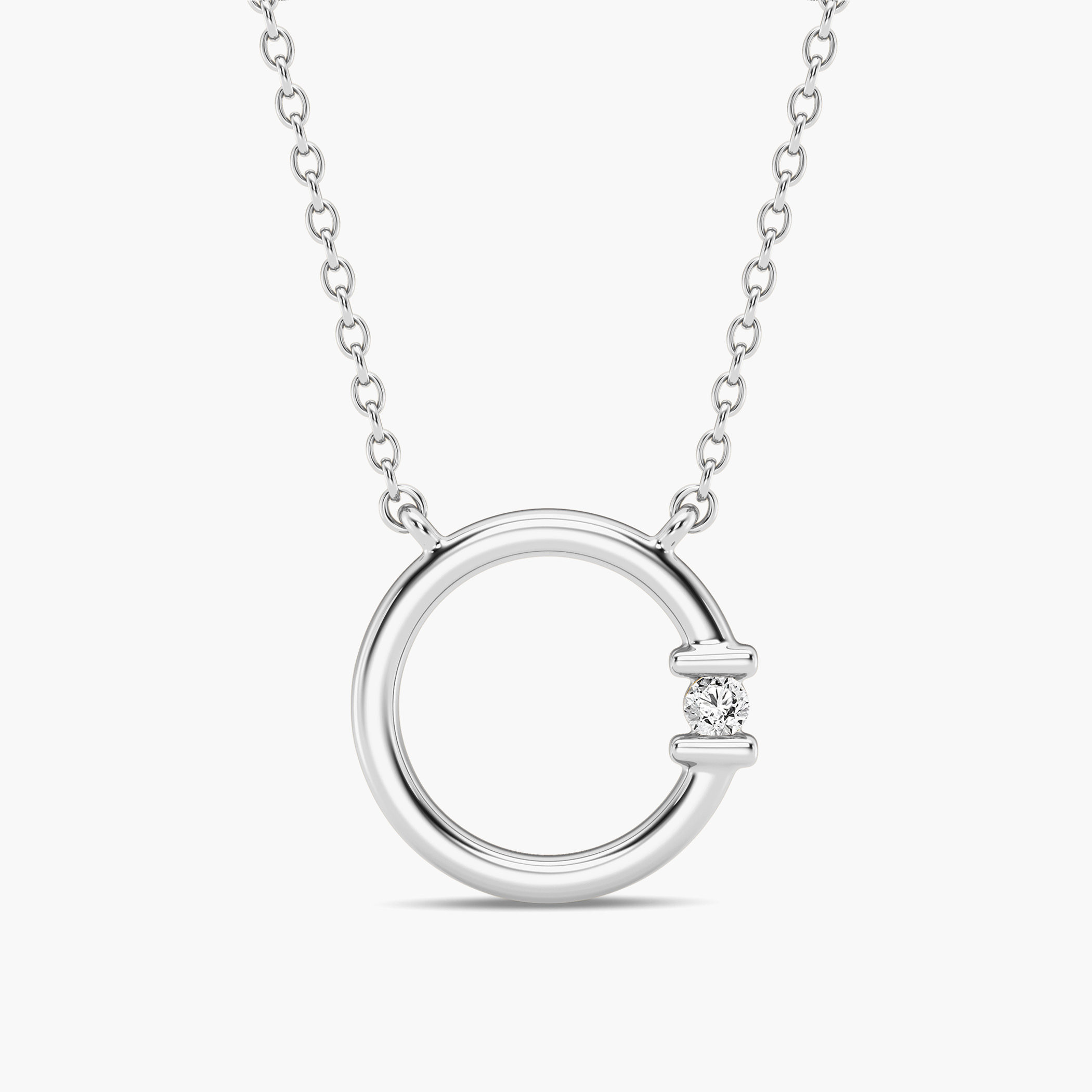 Diamond 2025 circle necklaces