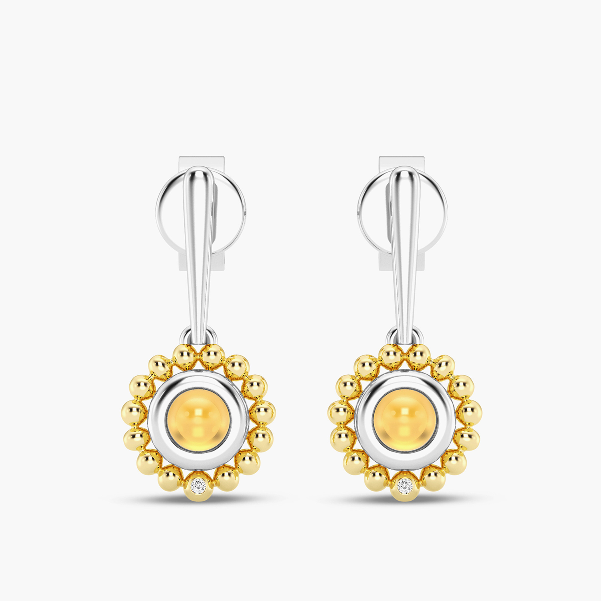 Synthetic sales diamond earrings