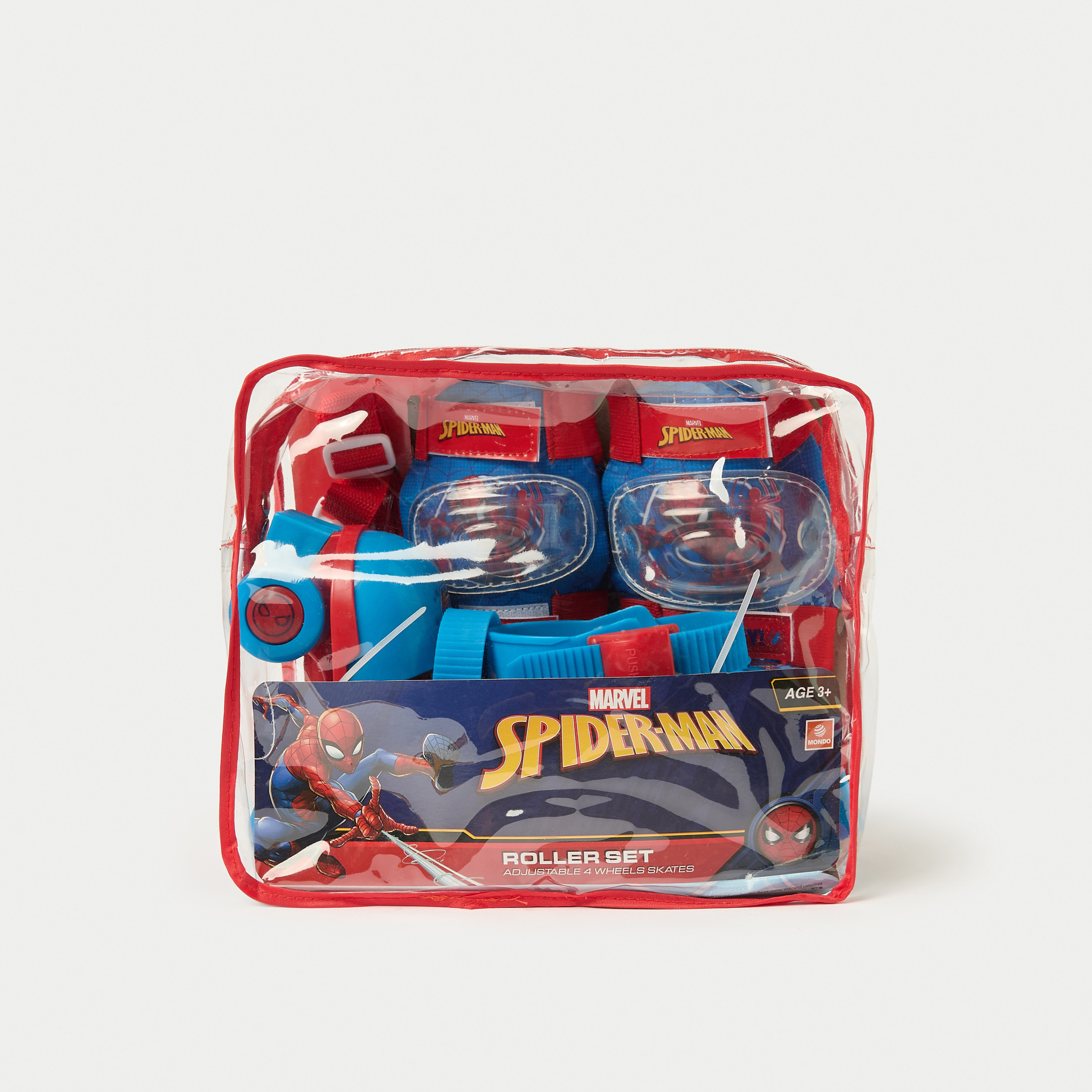أحذية تزلج مع وسادات واقية للكوع والركبة بطبعات سبايدر مان-toys-outdoor-sports-image-1