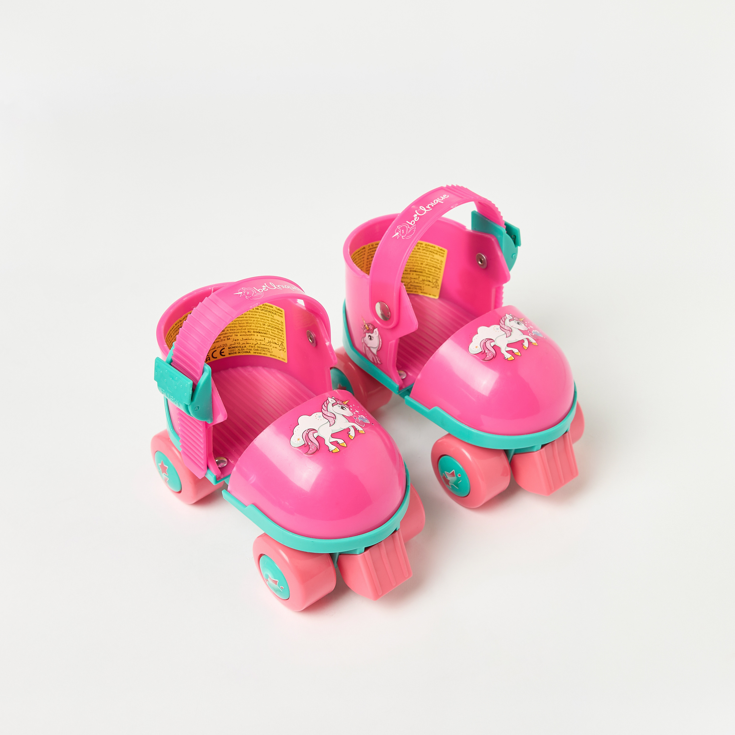 Mondo Unicorn Print Roller Skates with Elbow and Knee Pads-toys-outdoor-sports-image-2