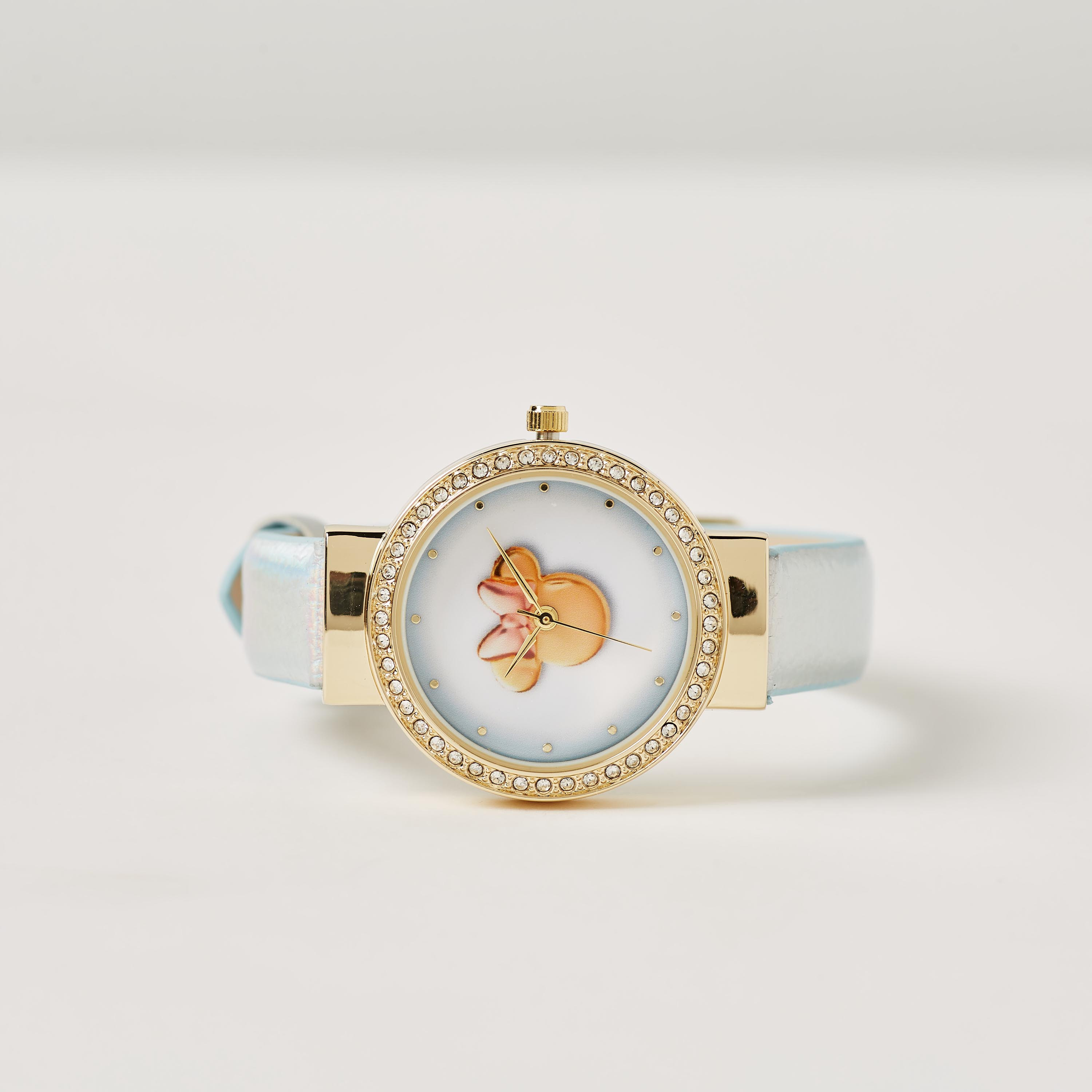 ساعة يد تناظرية بزينة ميني ماوس من ديزني-girls-accessories-watches-image-3