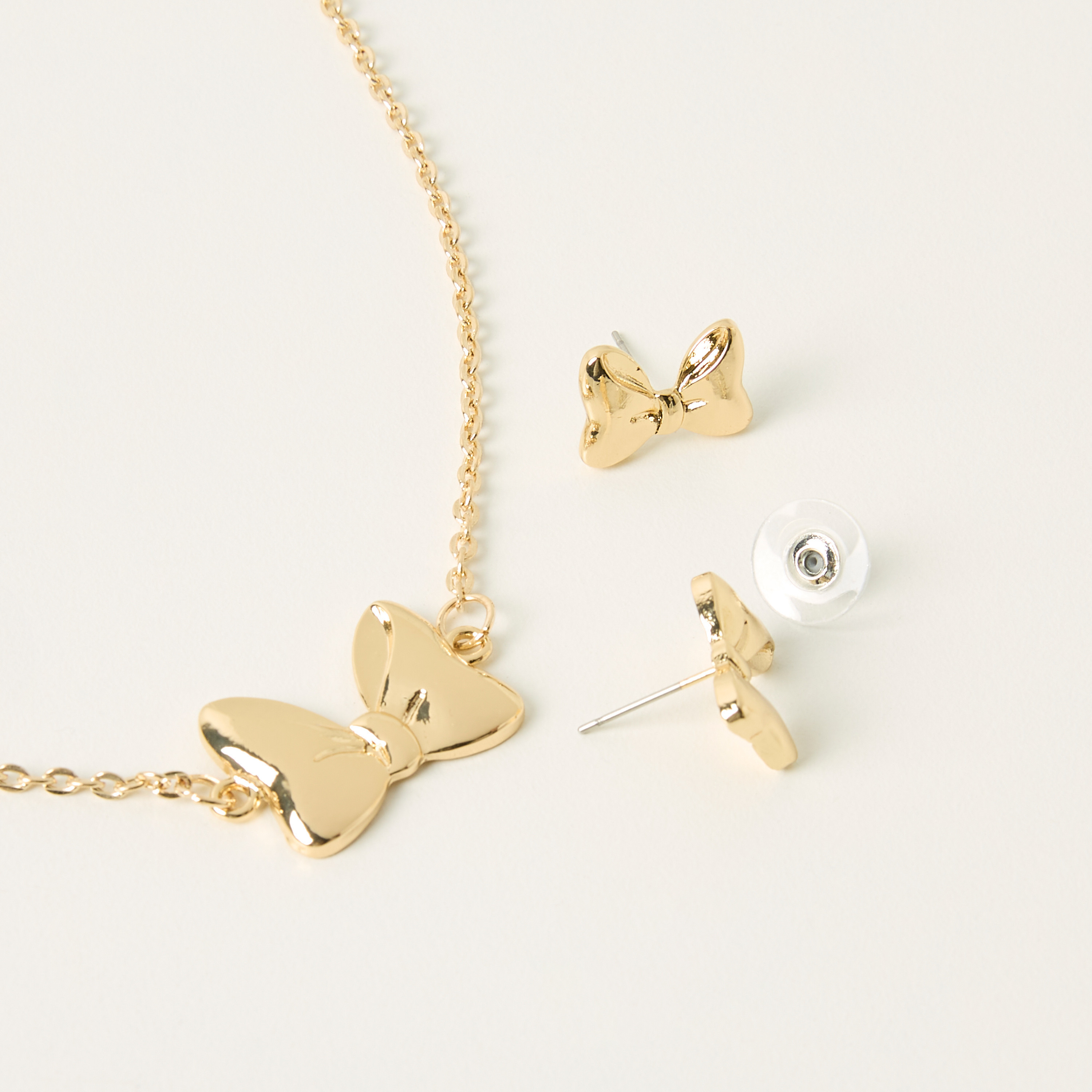 Disney Bow Pendant Necklace and Earrings Set-girls-accessories-jewellery-image-4