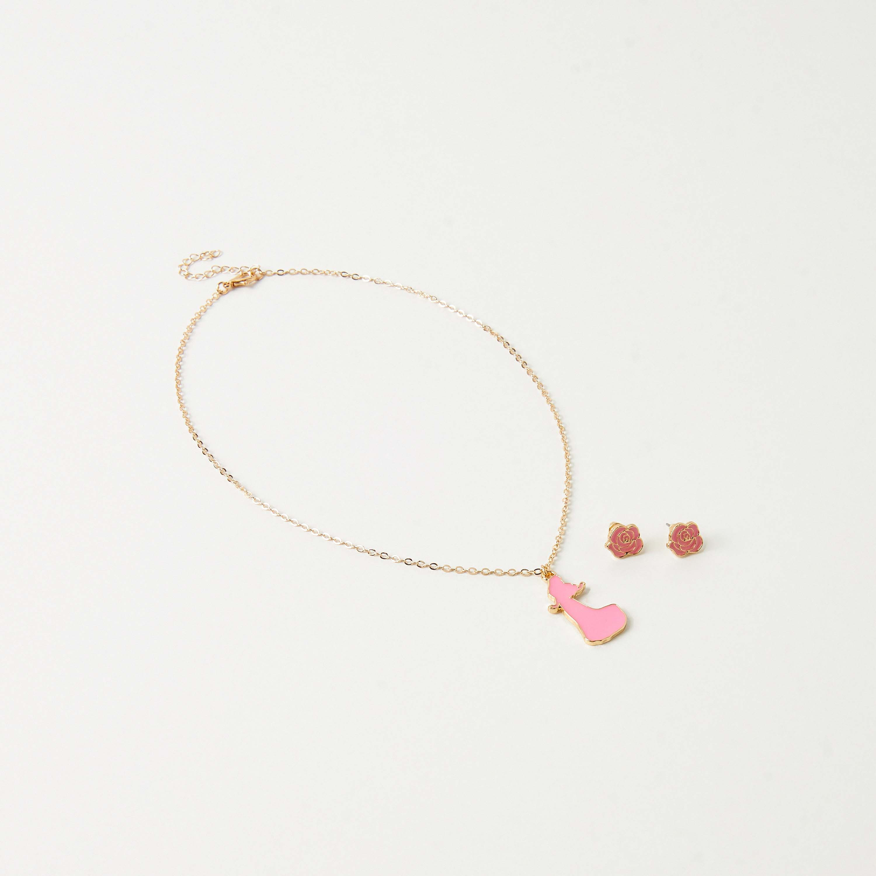 Charmz Charm Detail Pendant Necklace and Earrings Set-girls-accessories-jewellery-image-1