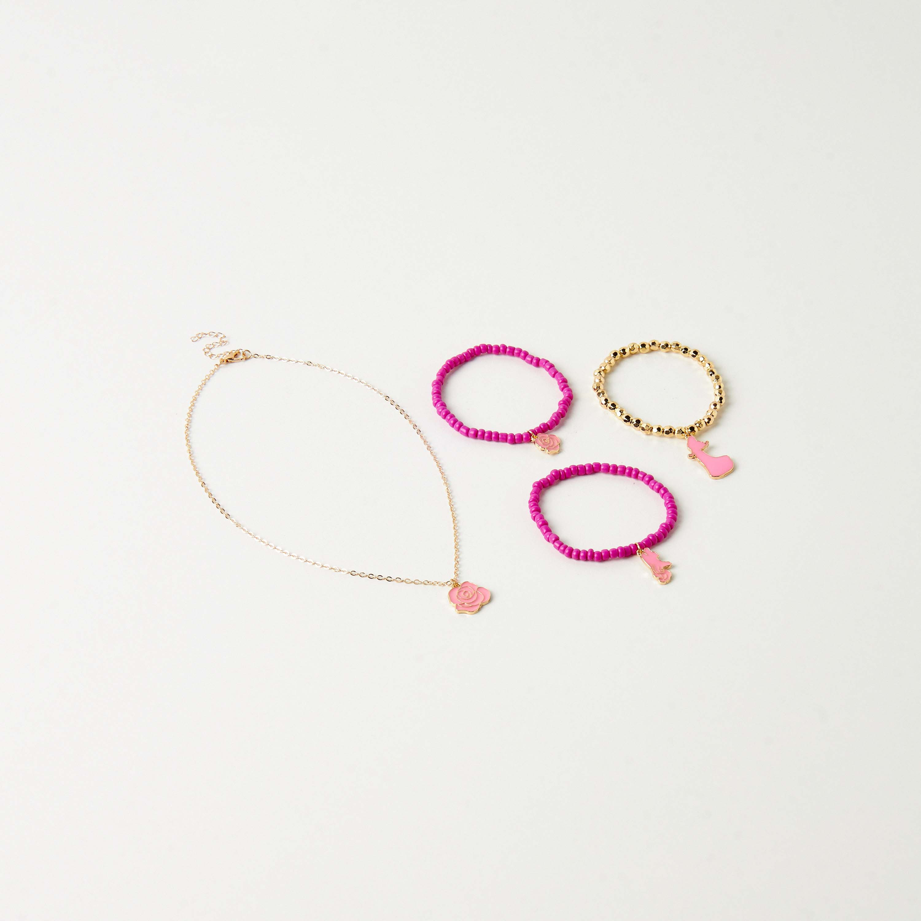 طقم عقد وسوار- 4 قطع  من ديزني-girls-accessories-jewellery-image-1