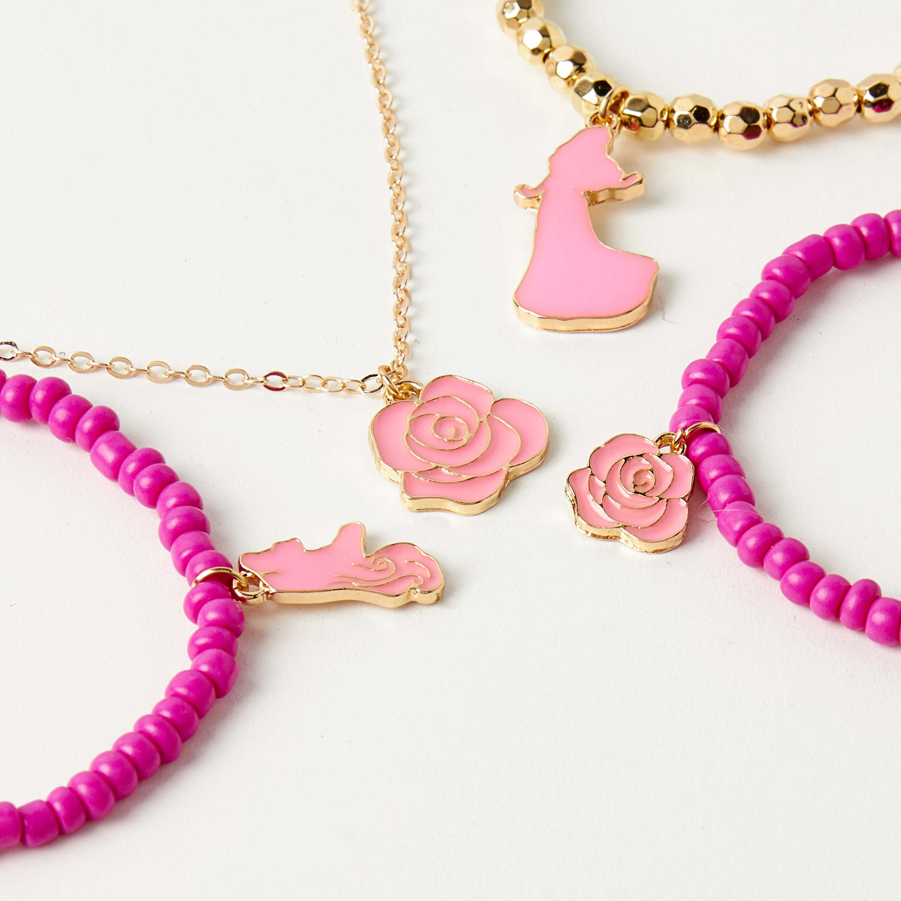 طقم عقد وسوار- 4 قطع  من ديزني-girls-accessories-jewellery-image-2