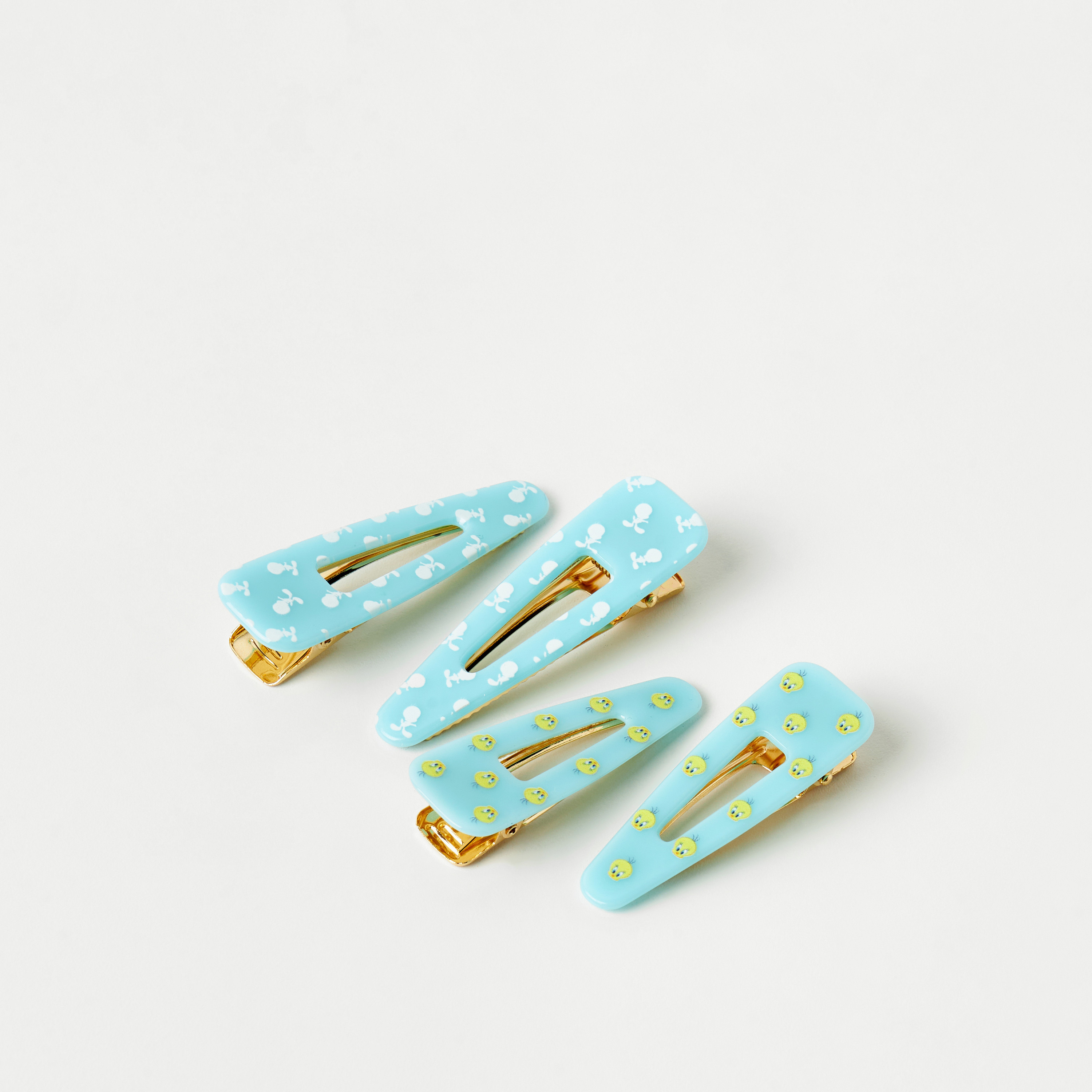 Tweety Print Hair Clip - Set of 4-girls-accessories-hairaccessories-image-1