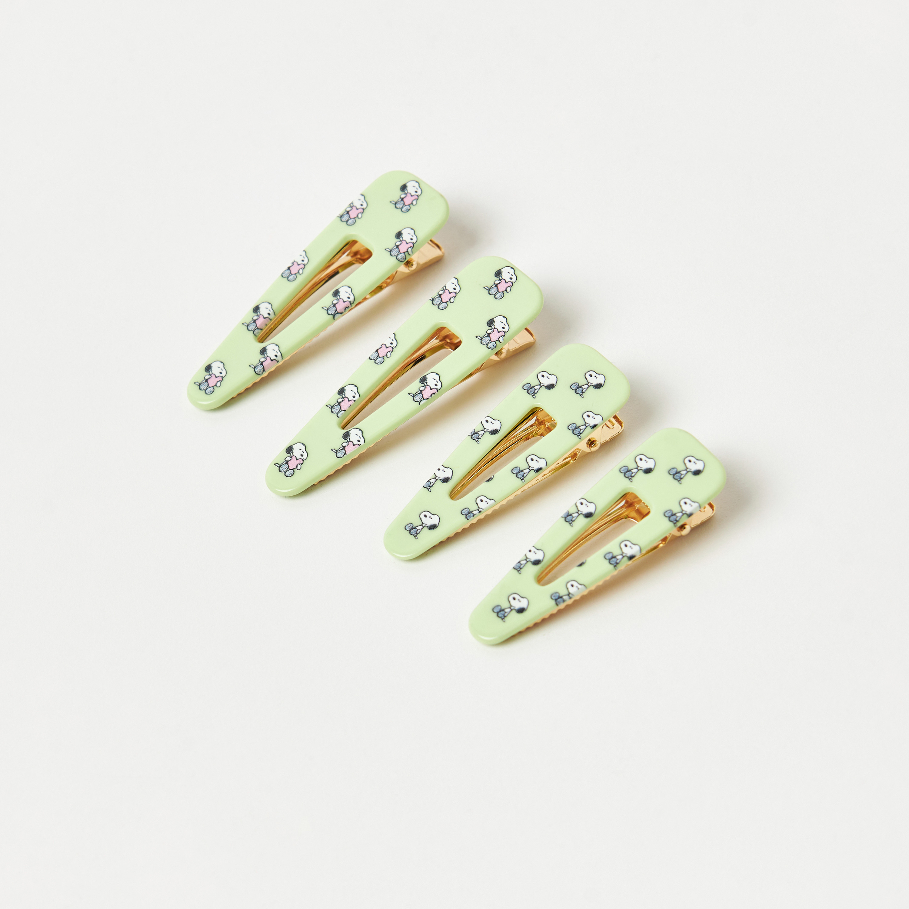 مشابك شعر بطبعات سنوبي- طقم من 4 قطع-girls-accessories-hairaccessories-image-1