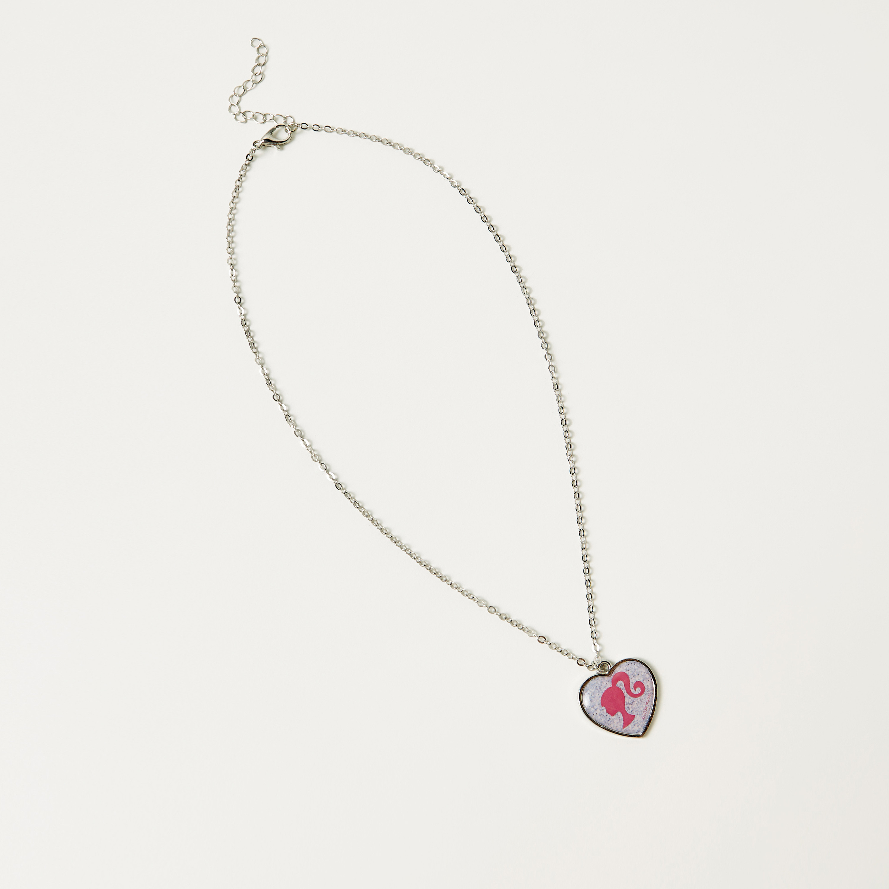 Barbie Embellished Heart Pendant Necklace and Earrings Set-girls-accessories-jewellery-image-3