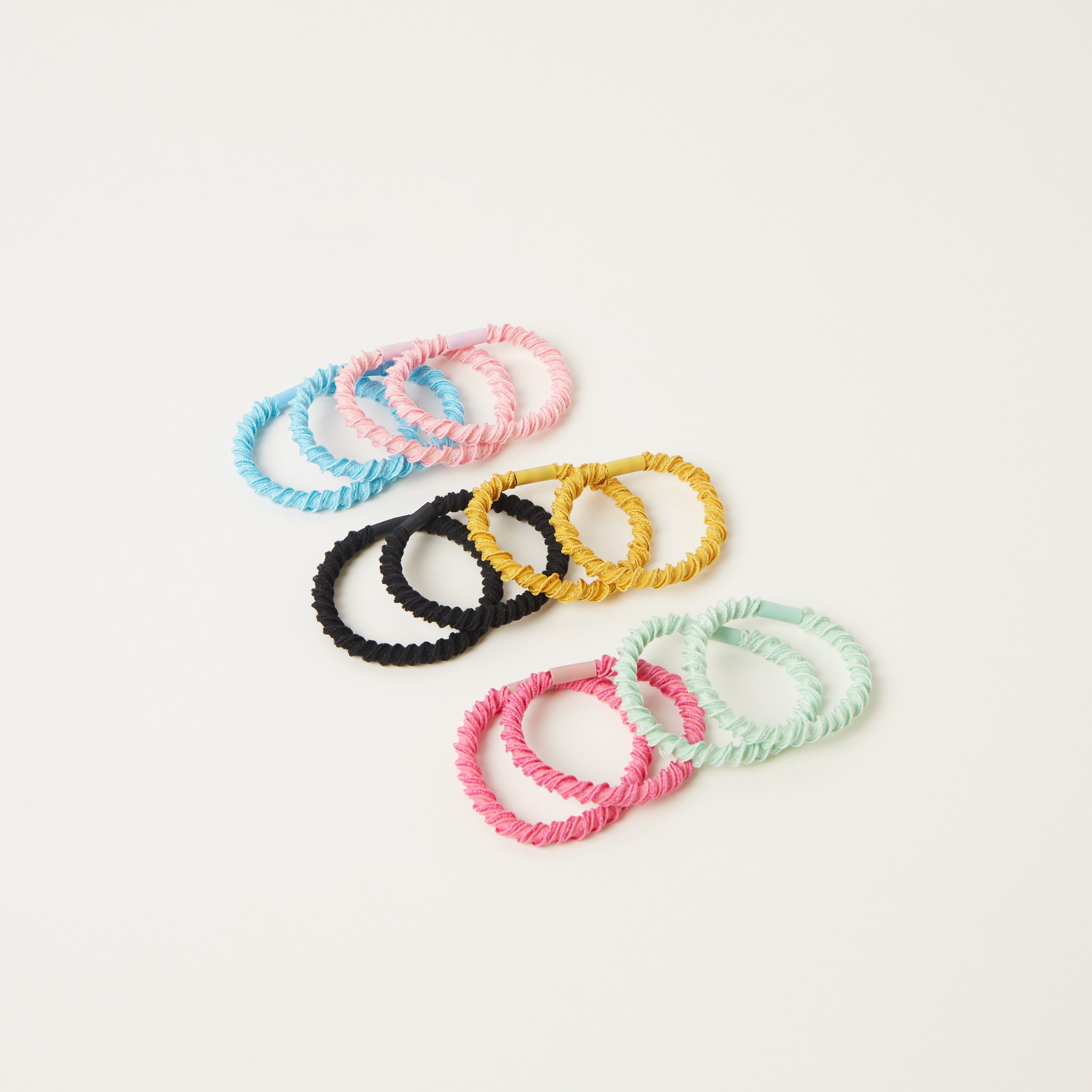 ربطات شعر بارزة الملمس من تشارمز - طقم 12 قطعة-girls-accessories-hairaccessories-image-2