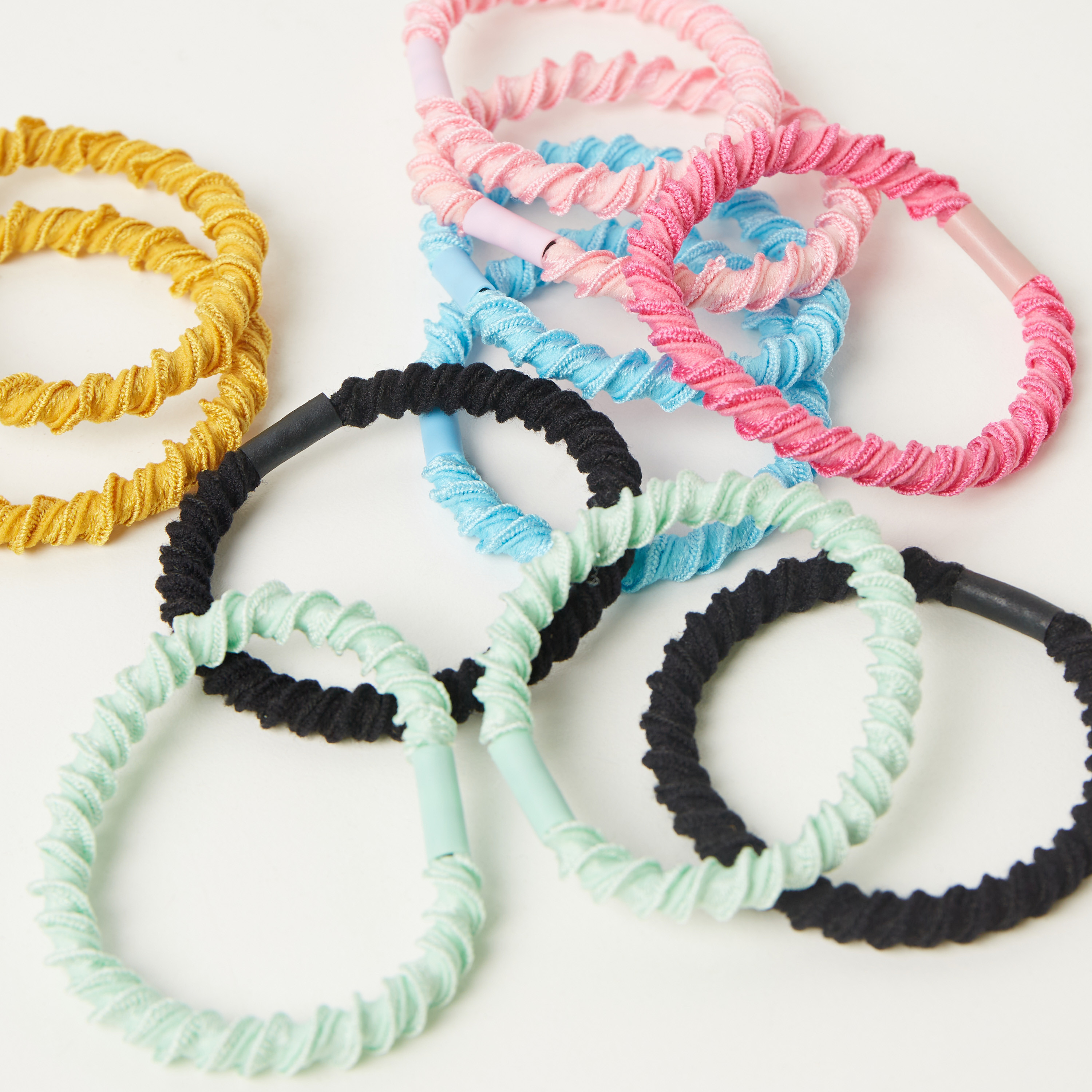 ربطات شعر بارزة الملمس من تشارمز - طقم 12 قطعة-girls-accessories-hairaccessories-image-3
