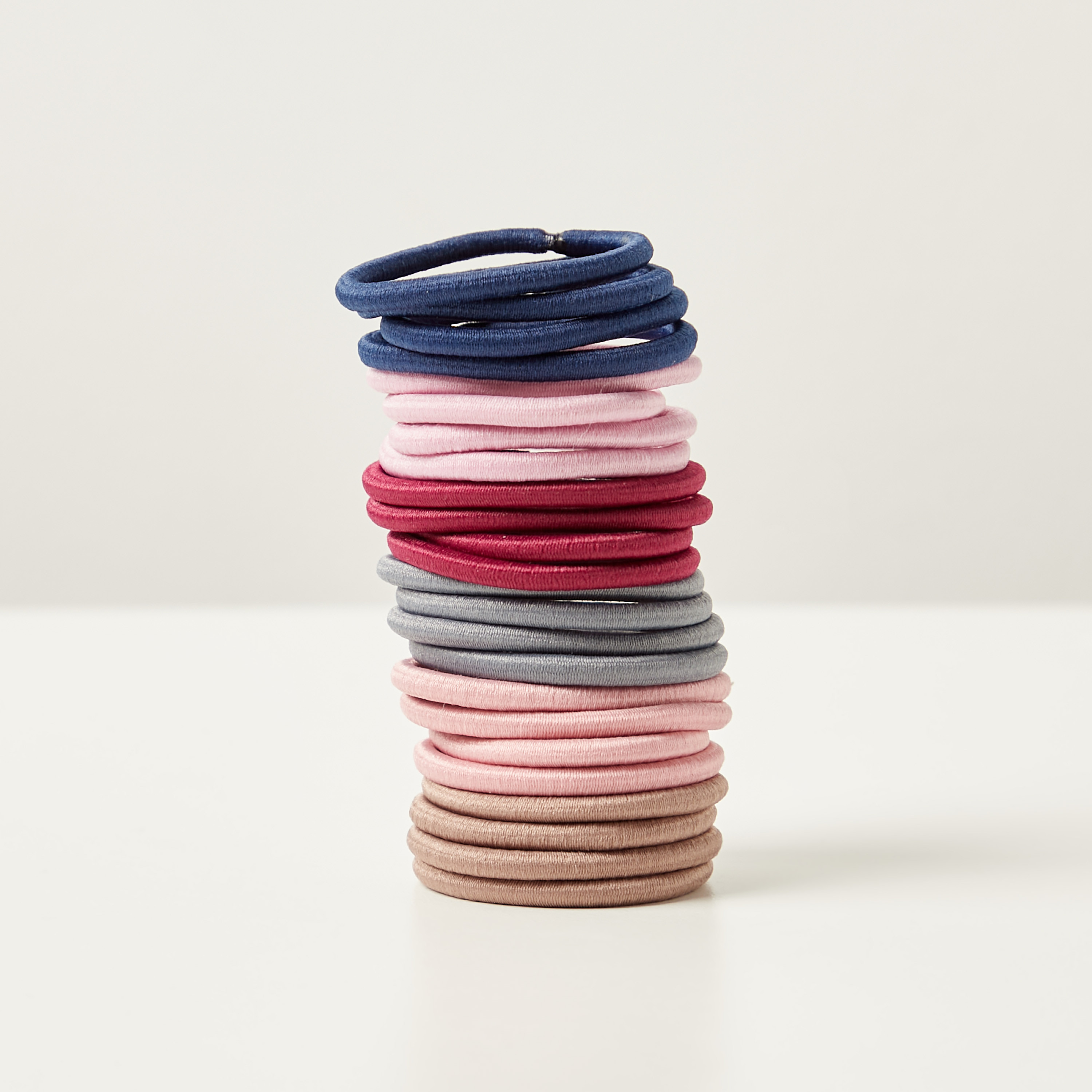 Charmz Solid Elasticated Hair Tie - Set of 24-girls-accessories-hairaccessories-image-1