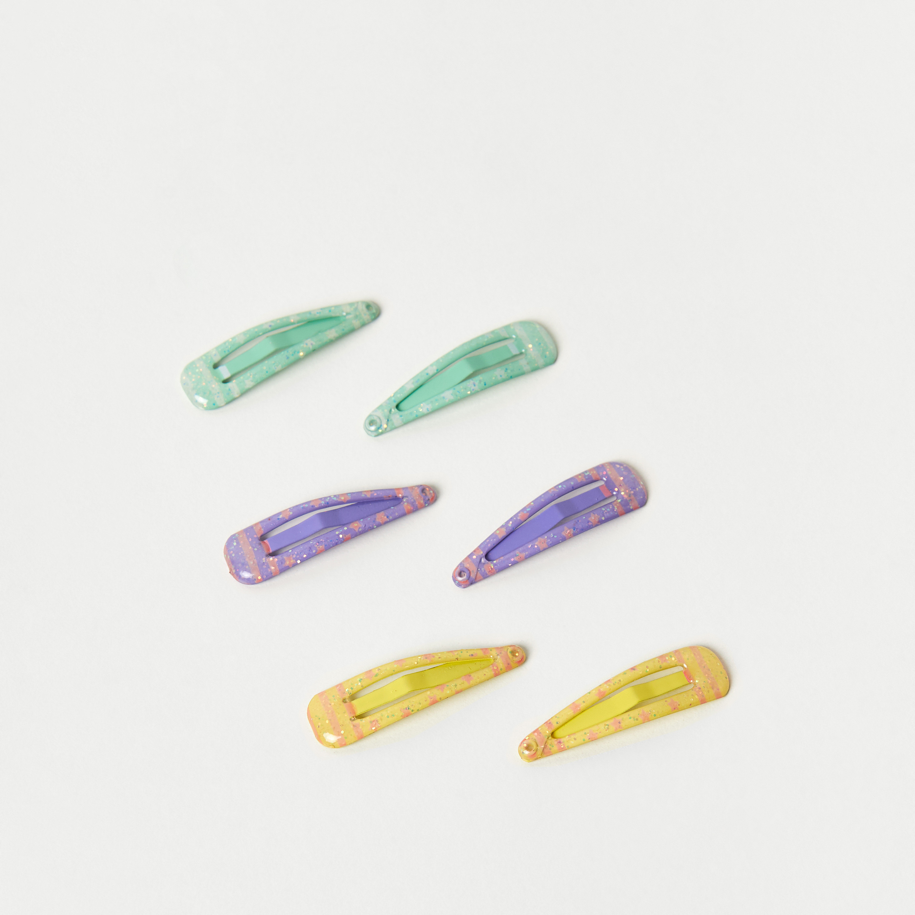 Charmz Printed Hair Clip - Set of 6-girls-accessories-hairaccessories-image-1