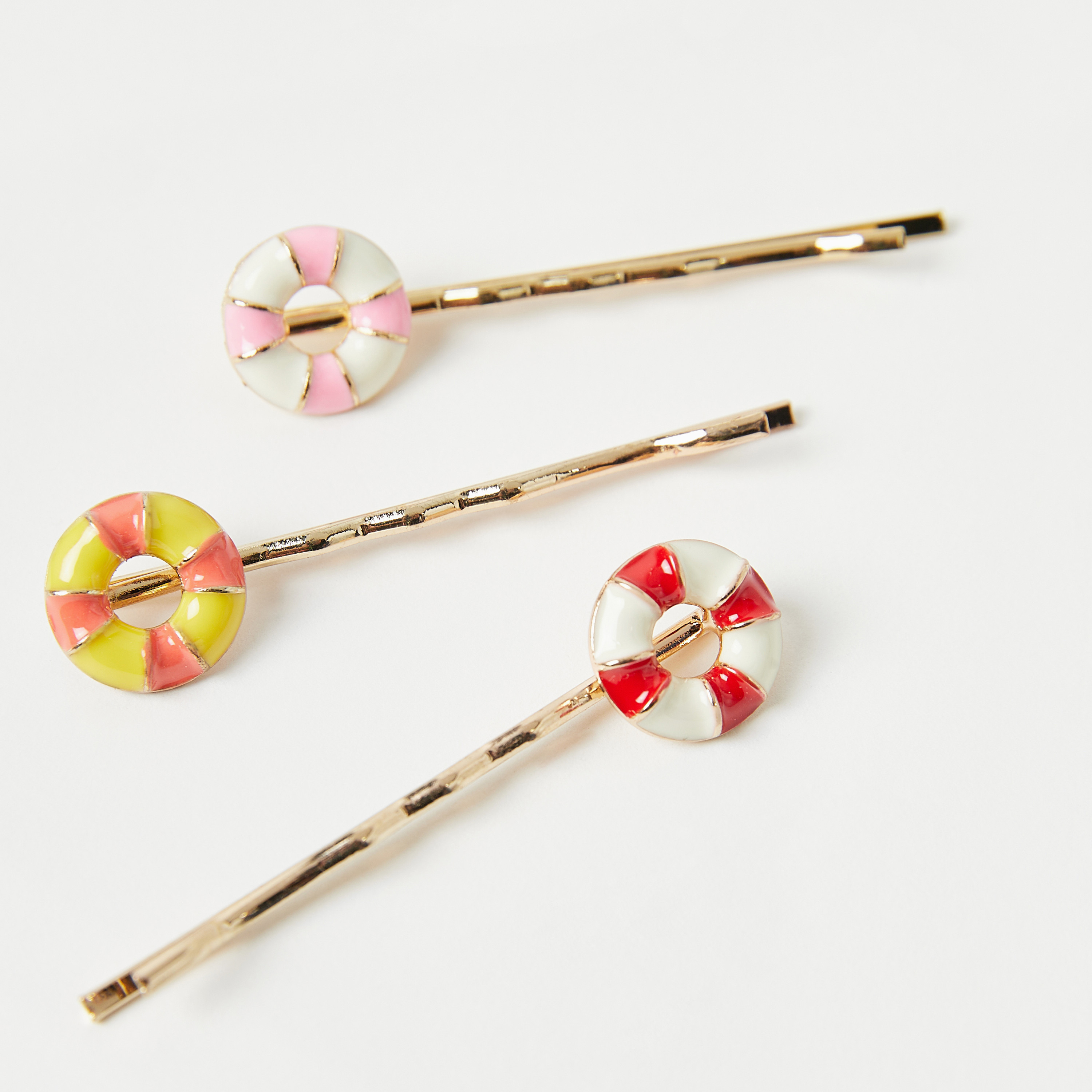 Charmz Candy Enamelled Hairpin - Set of 3-girls-accessories-hairaccessories-image-2