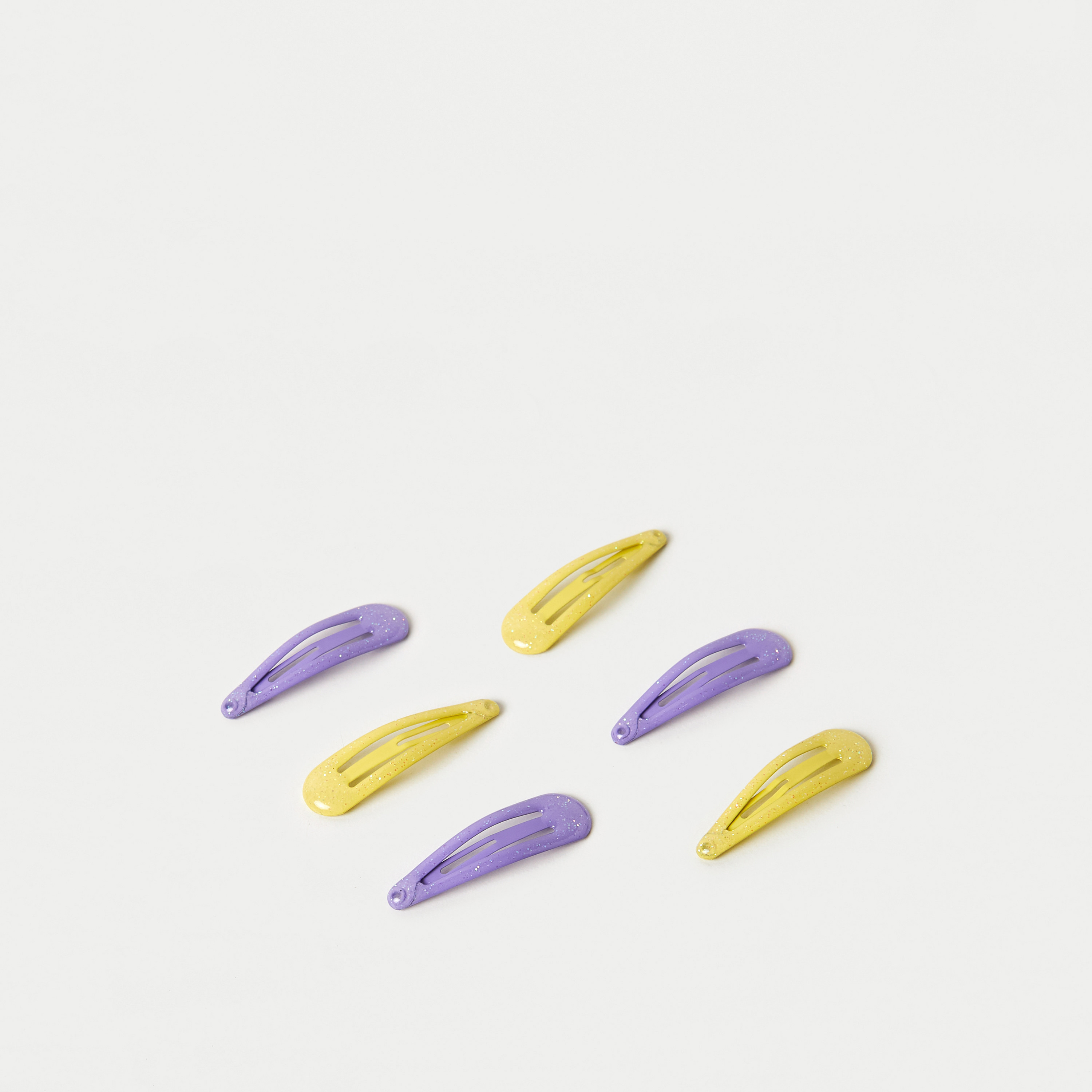 Charmz Glitter Print Hair Clip - Set of 6-girls-accessories-hairaccessories-image-1