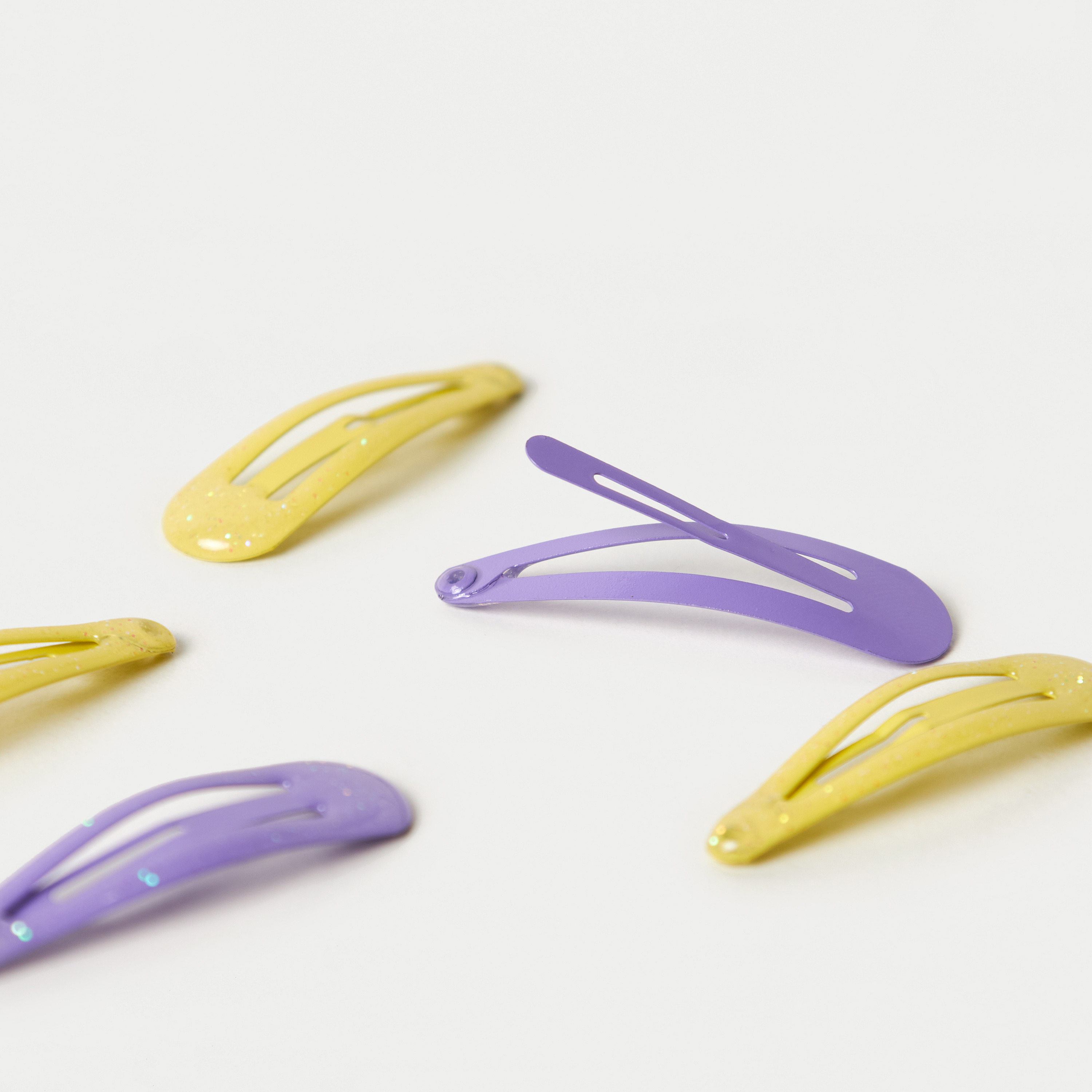 Charmz Glitter Print Hair Clip - Set of 6-girls-accessories-hairaccessories-image-3