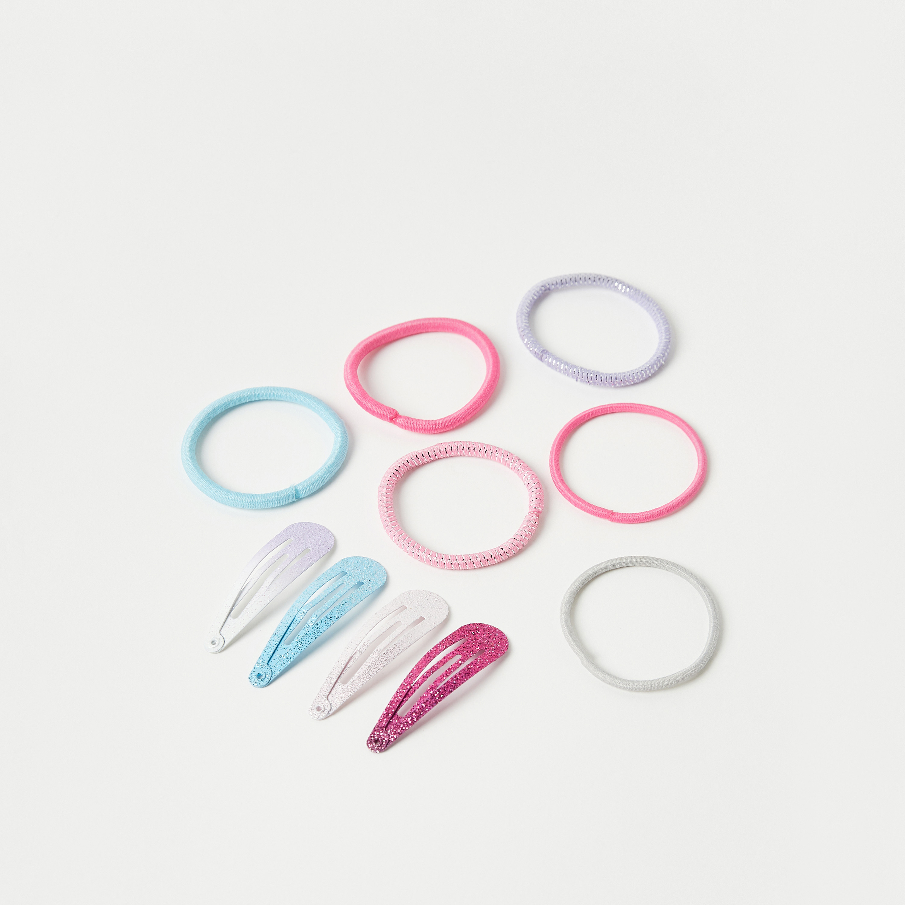 Charmz 10-Piece Elasticated Hair Tie and Hair Clip Set-girls-accessories-hairaccessories-image-1