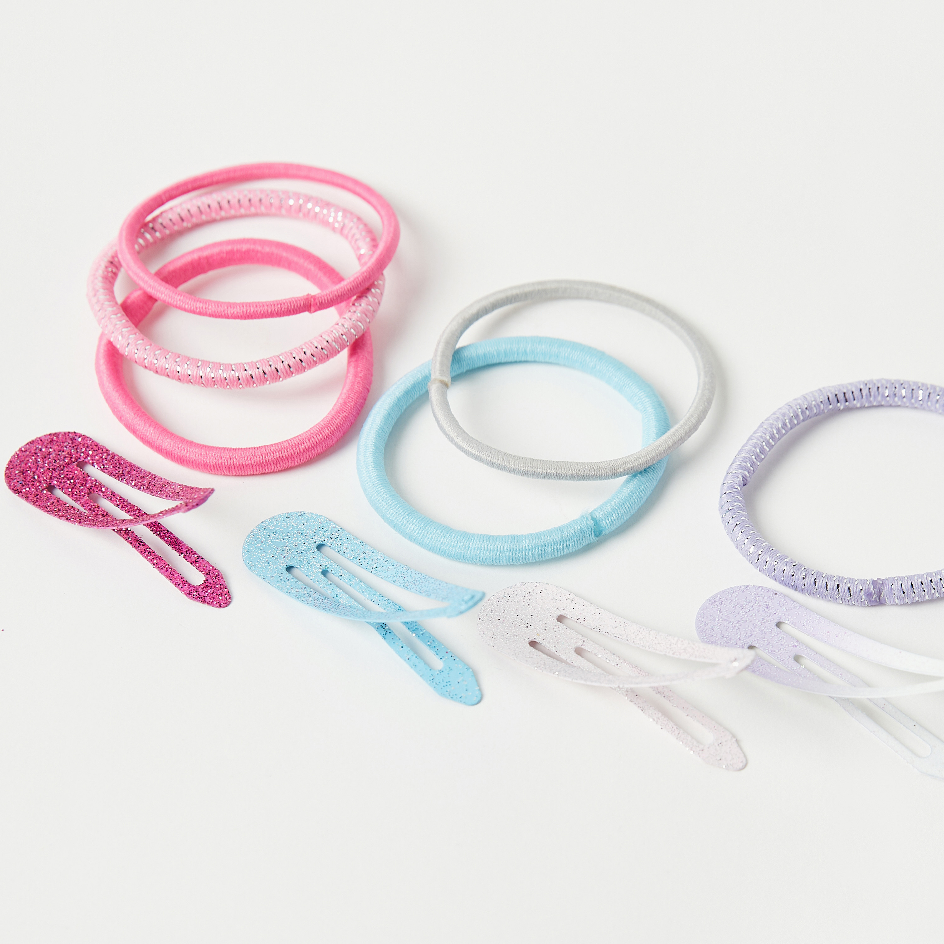Charmz 10-Piece Elasticated Hair Tie and Hair Clip Set-girls-accessories-hairaccessories-image-4