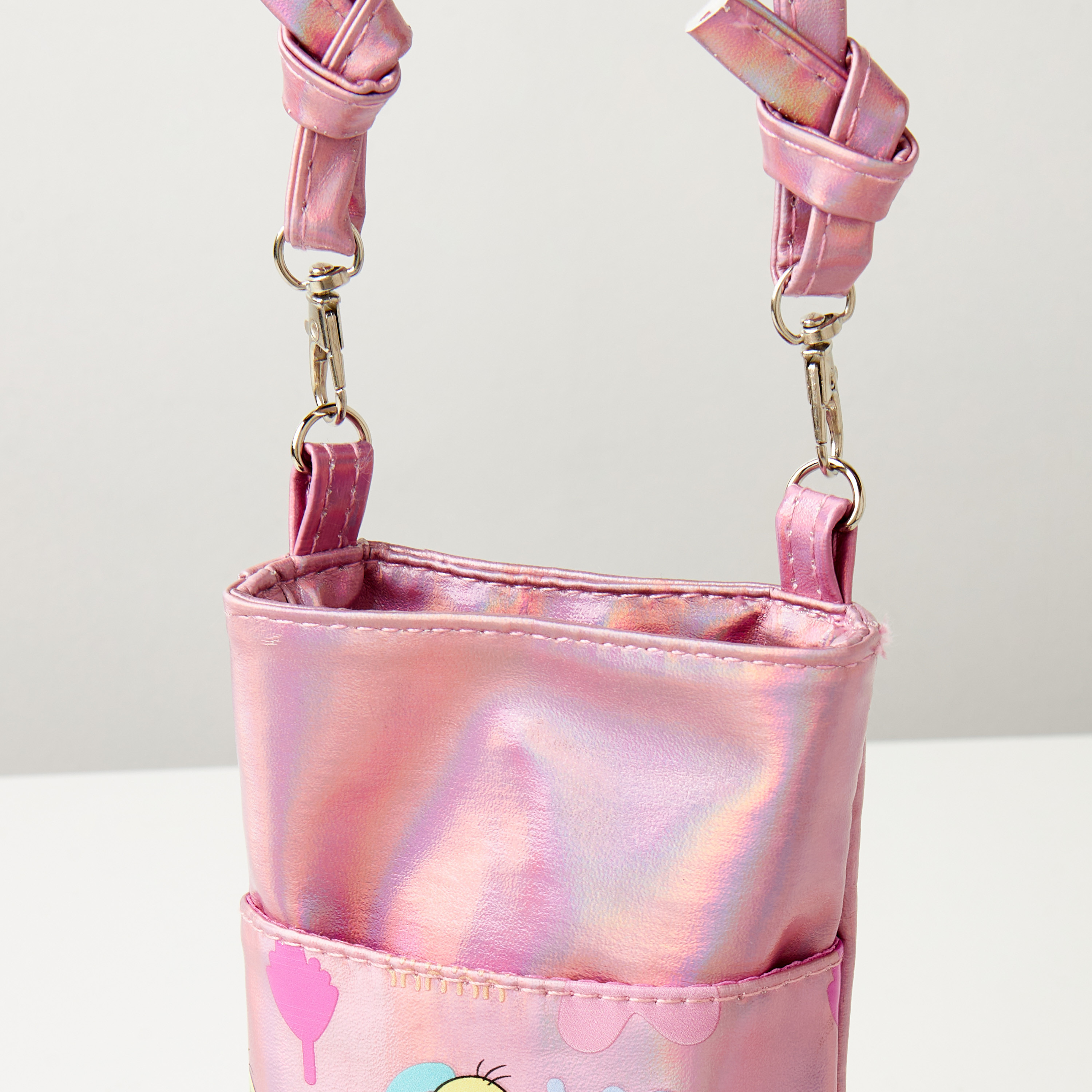 Tweety Print Crossbody Bag with Button Closure-girls-accessories-bags-image-3