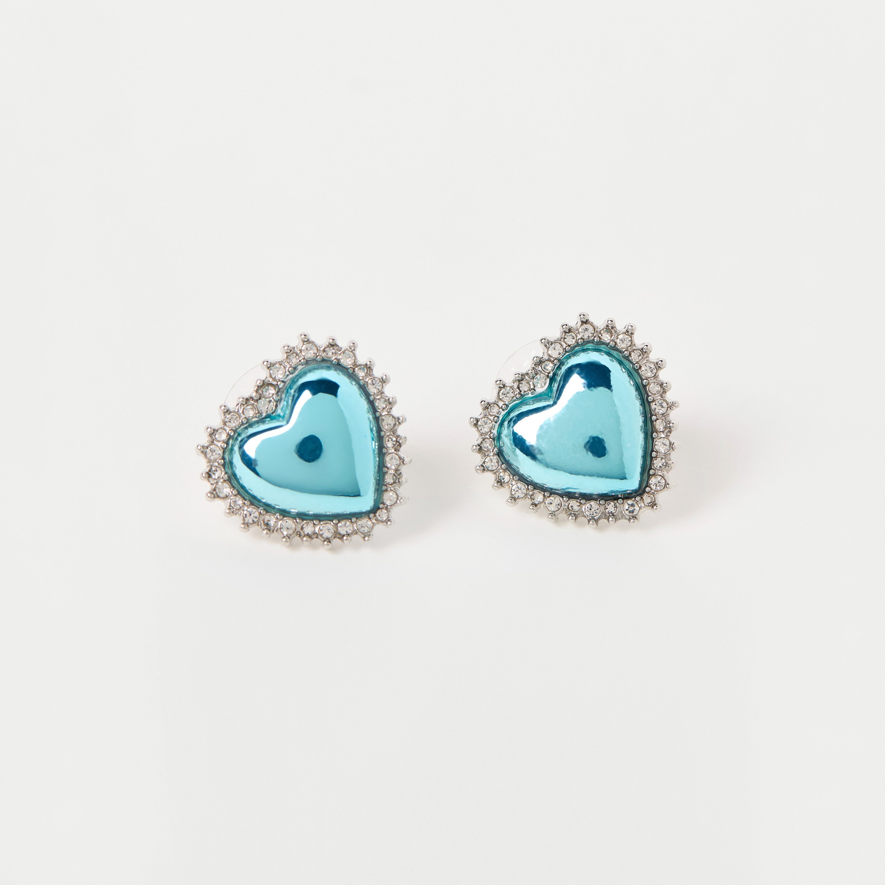 Charmz Embellished Heart Shape Earrings with Pushback Closure-girls-accessories-jewellery-image-1