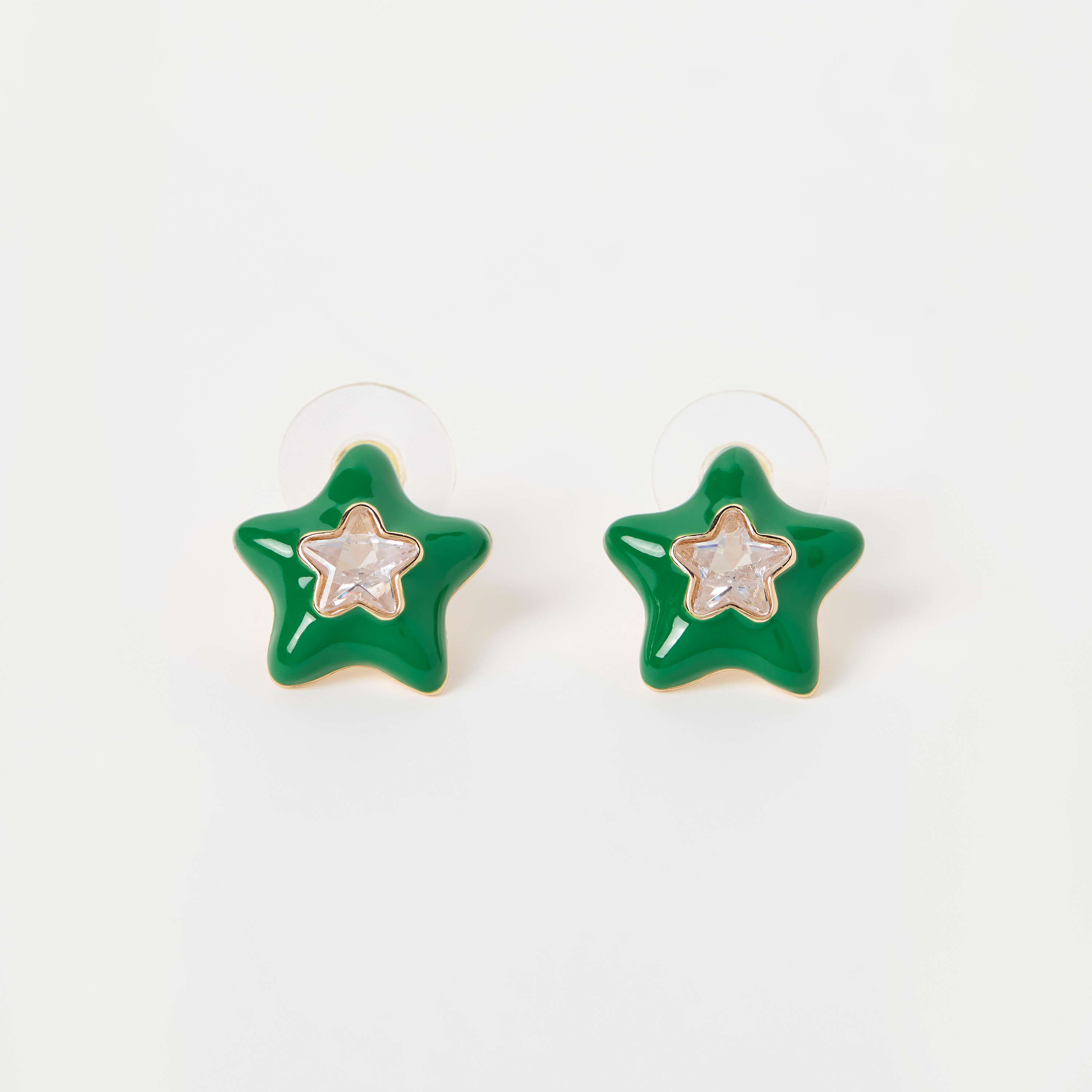 Charmz Star Stud Earrings with Push Back Closure-girls-accessories-jewellery-image-1