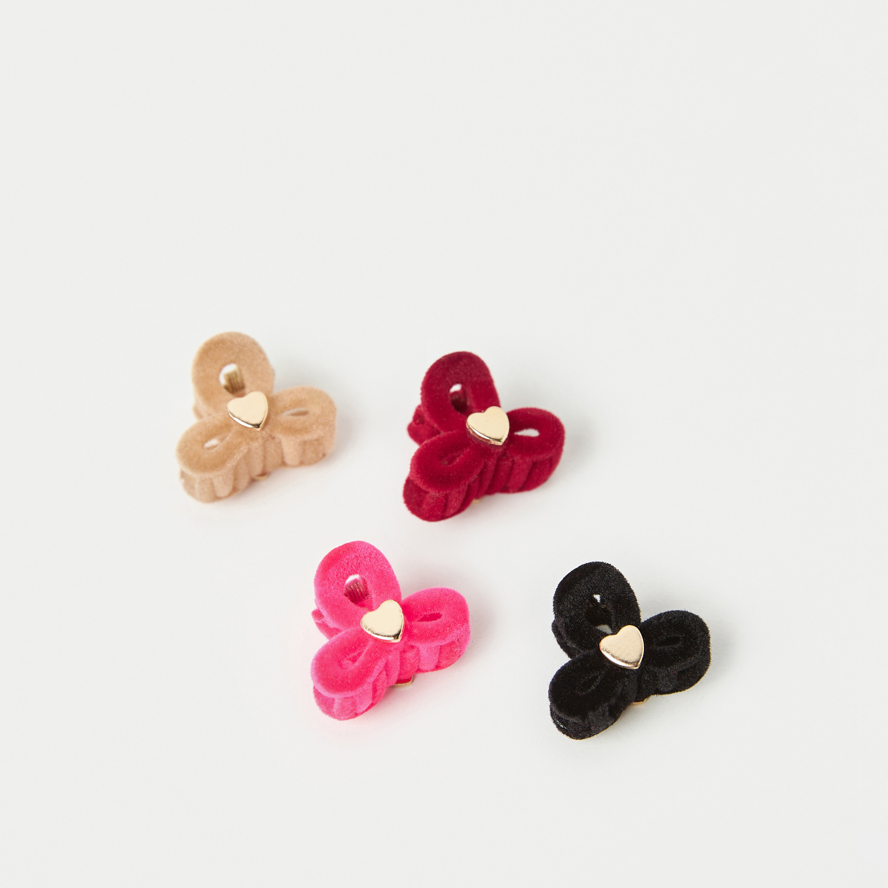 Charmz Heart Accent Hair Clamp - Set of 4-girls-accessories-hairaccessories-image-1