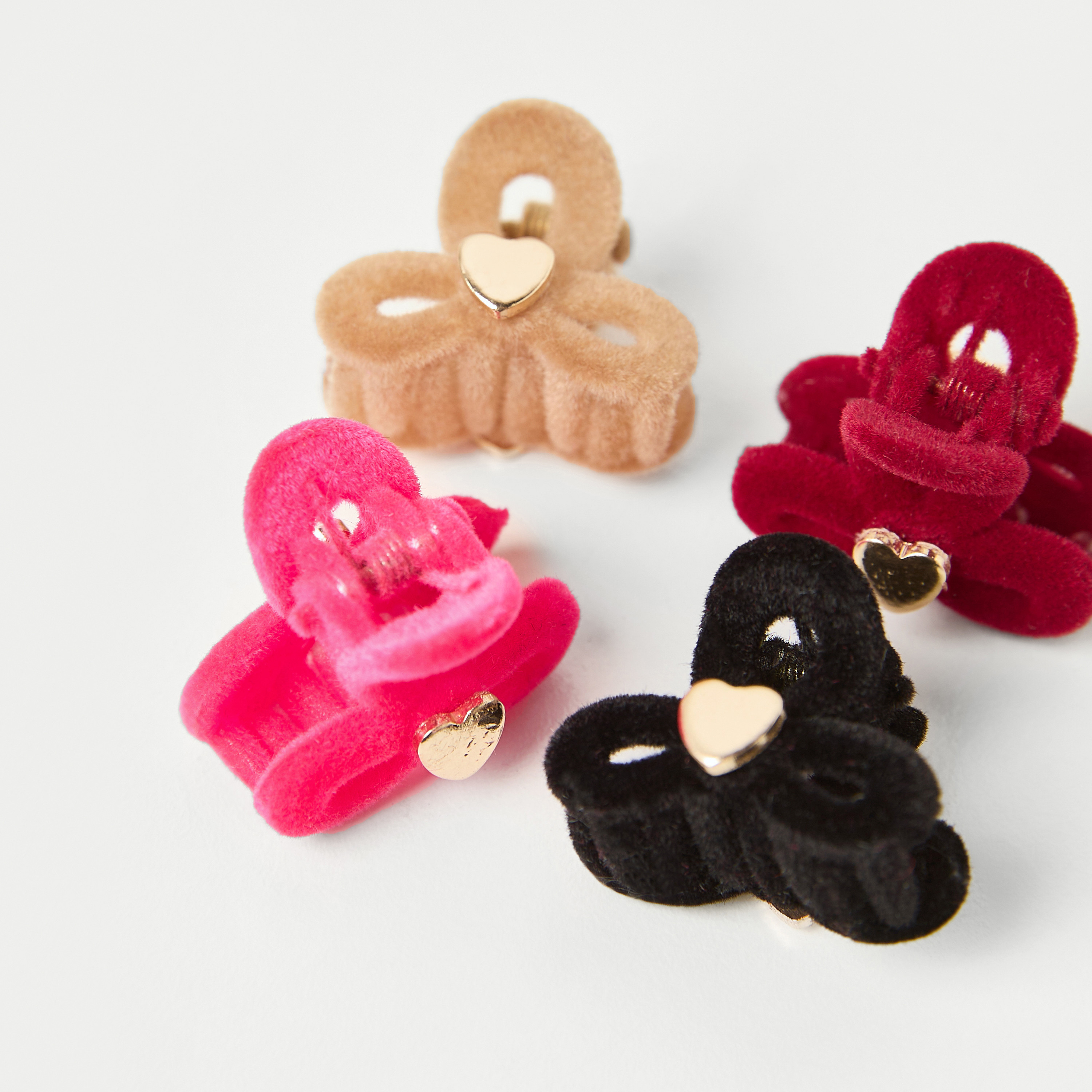 Charmz Heart Accent Hair Clamp - Set of 4-girls-accessories-hairaccessories-image-2