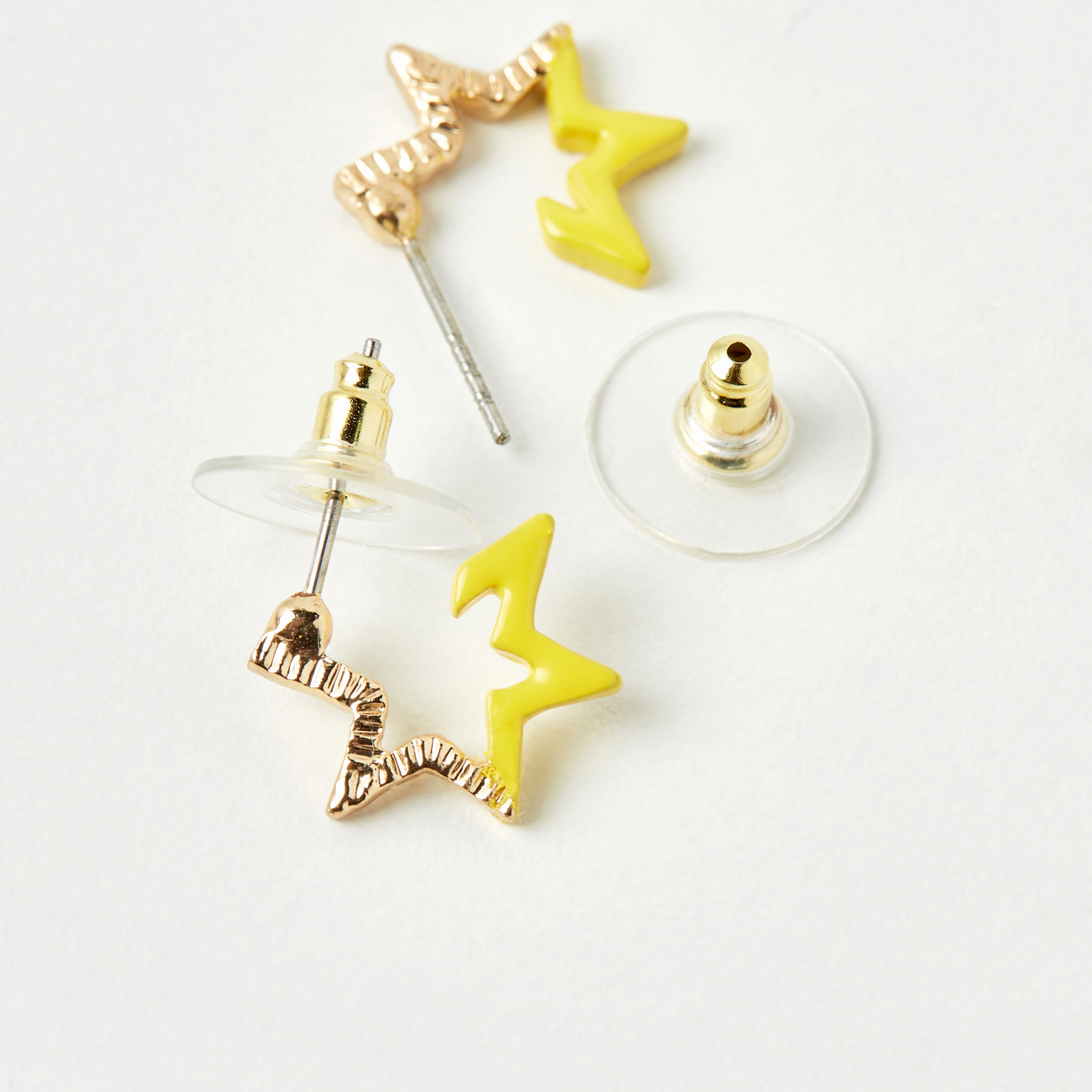 حلق نجمة ومكبس إغلاق خلفي من تشارمز-girls-accessories-jewellery-image-3