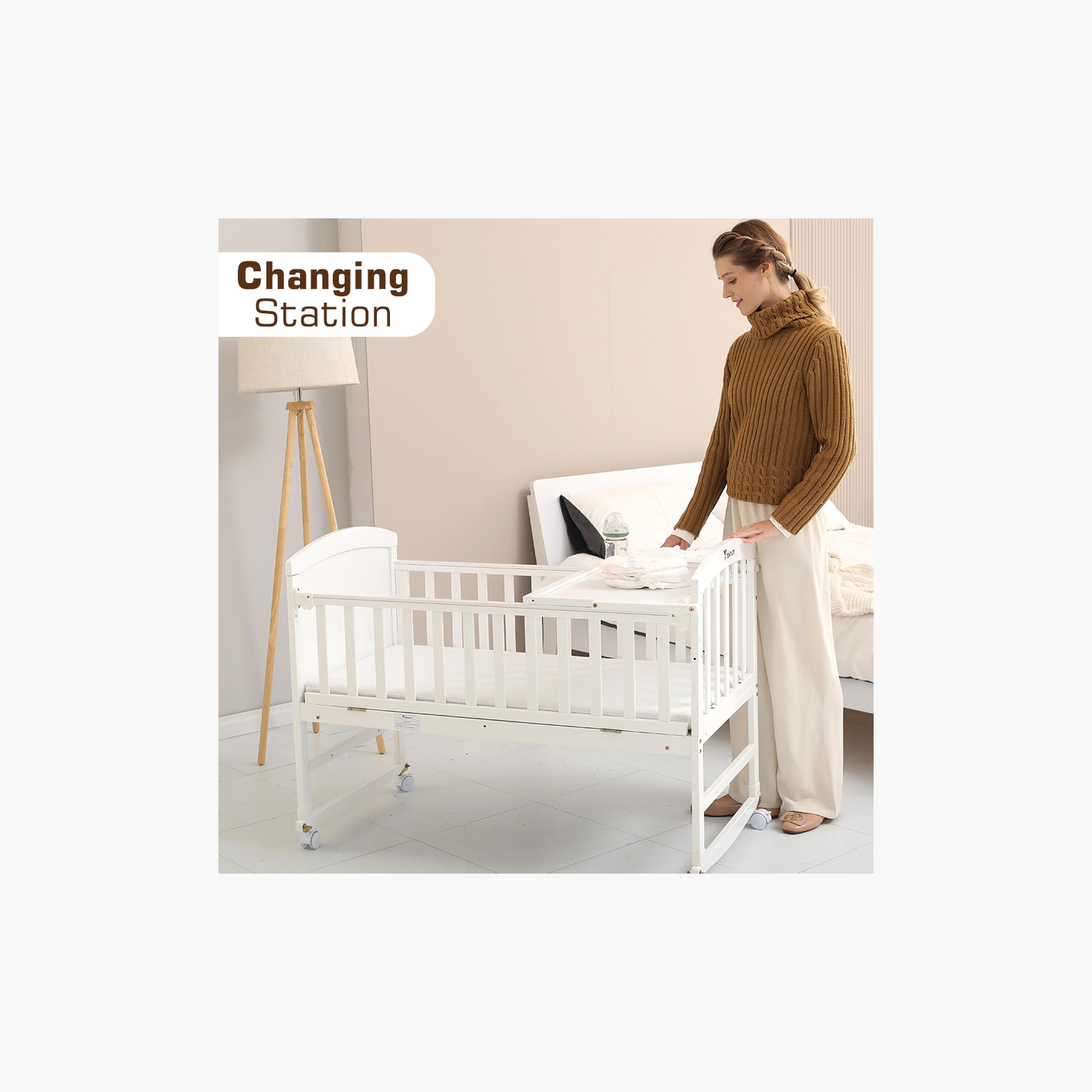سرير 7 في 1 قابل للتحول مع مرتبة وشبكة بعوض من تيكنوم - 0-12 سنة-baby-nursery-furniture-cribsandbeds-babycribs-image-2