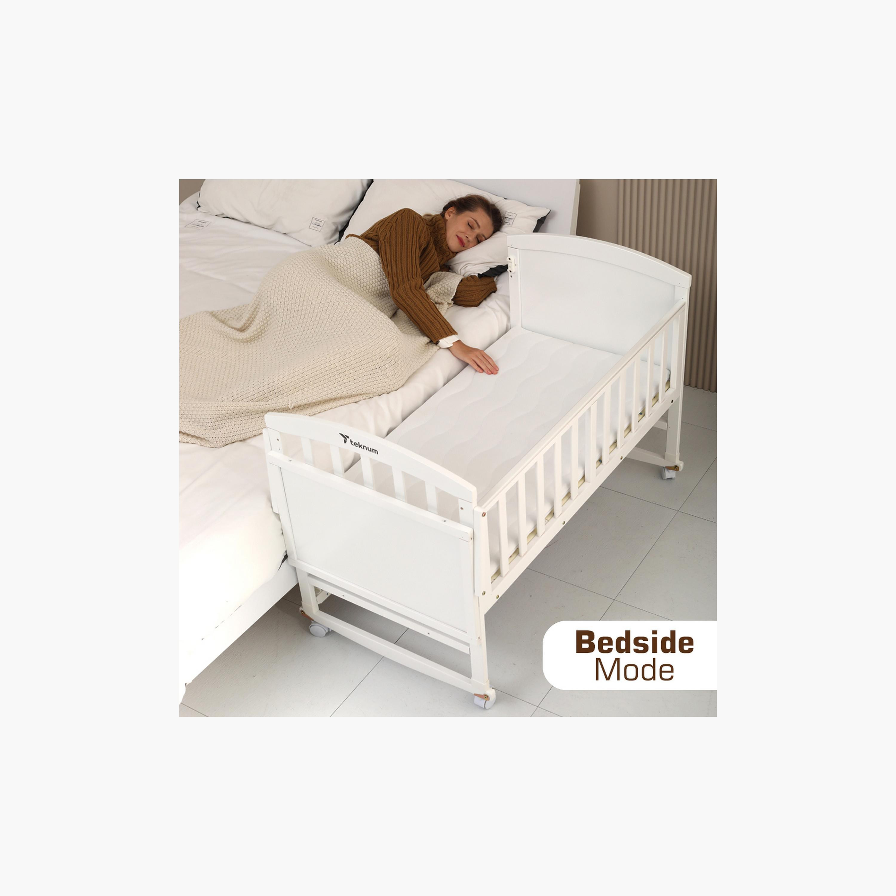 سرير 7 في 1 قابل للتحول مع مرتبة وشبكة بعوض من تيكنوم - 0-12 سنة-baby-nursery-furniture-cribsandbeds-babycribs-image-1