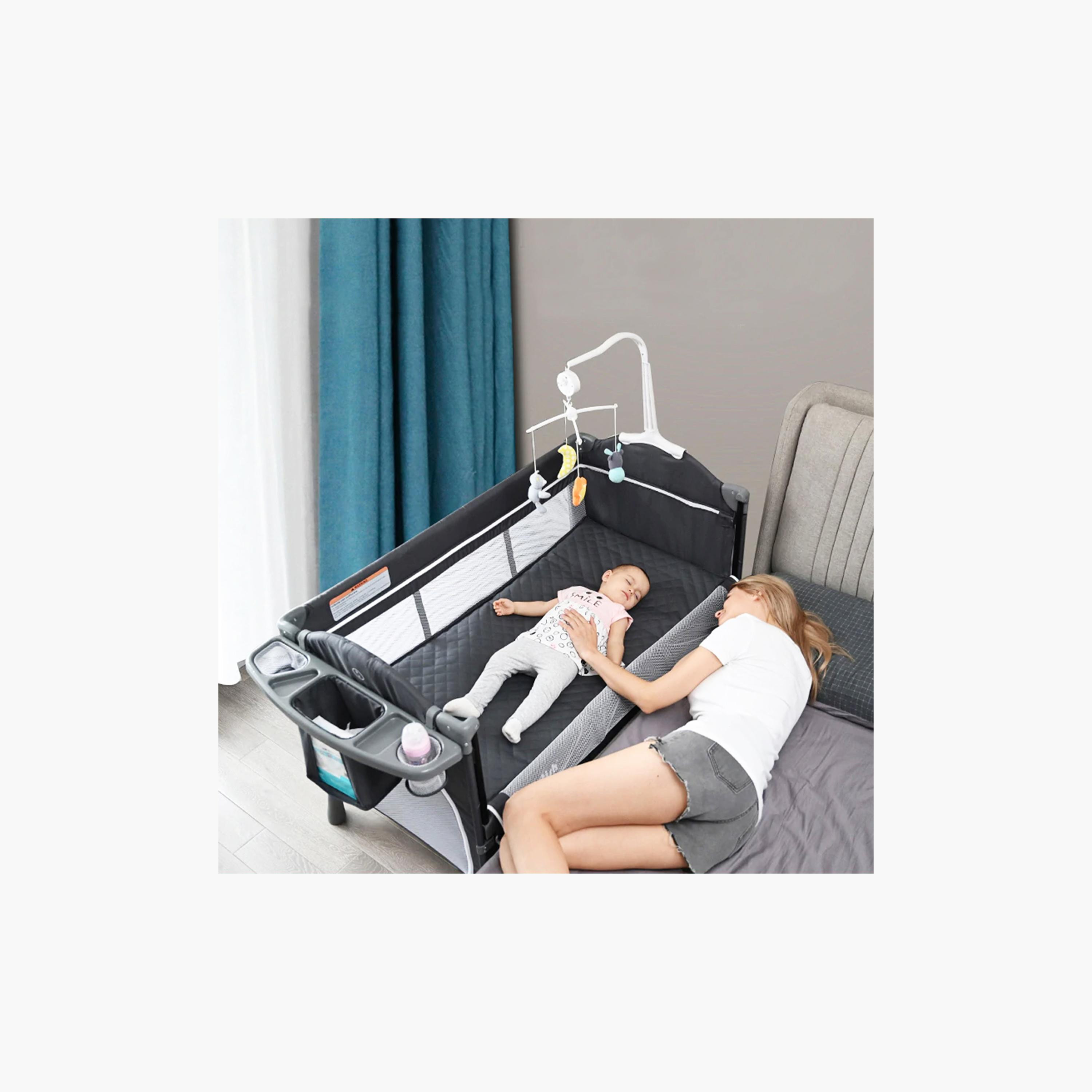 Teknum 4-in-1 Baby Bedside Co-Sleeper Bassinet and Playpen with Rocker-baby-nursery-furniture-cribsandbeds-bassinets-image-2