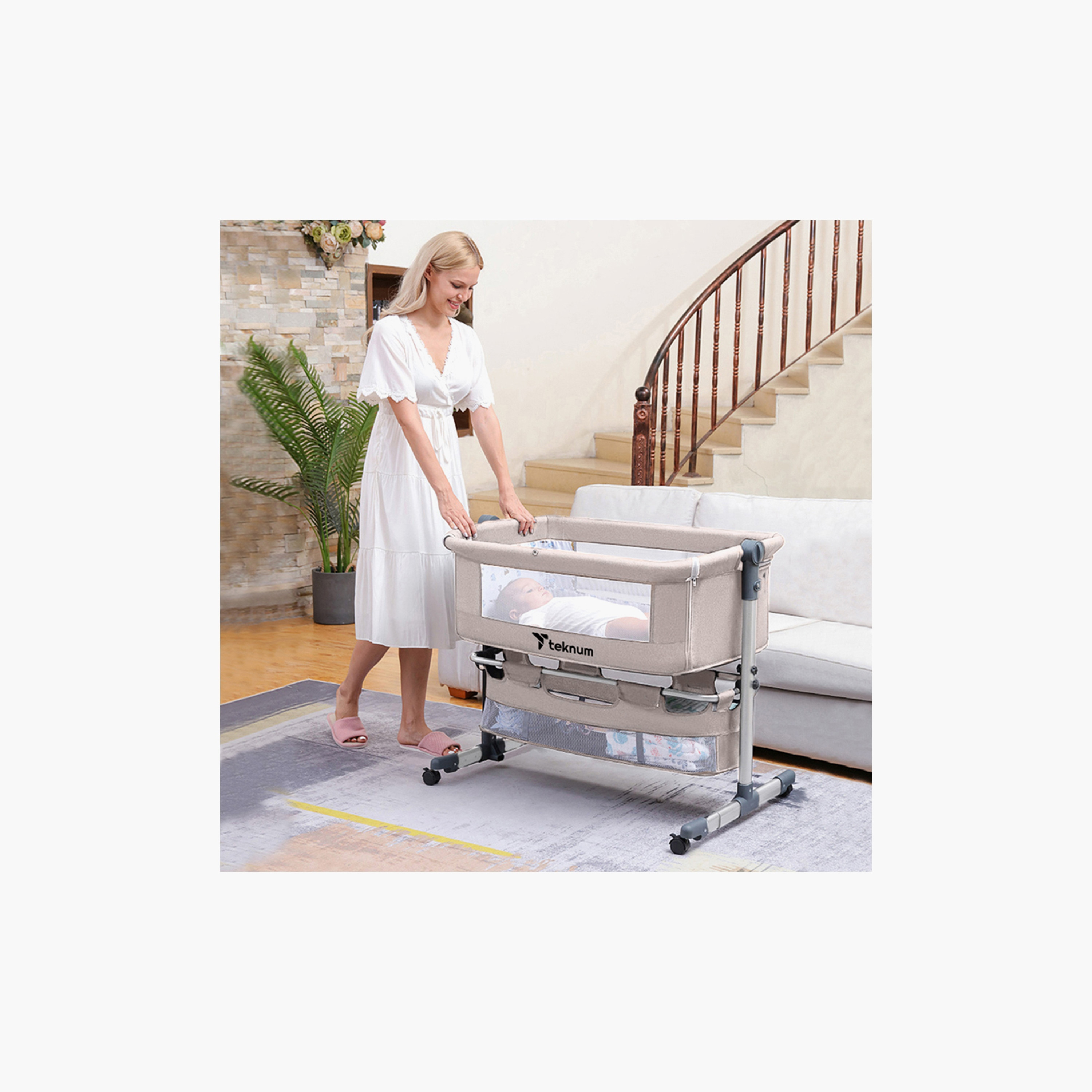 Teknum Bedside Crib-baby-nursery-furniture-cribsandbeds-bassinets-image-4
