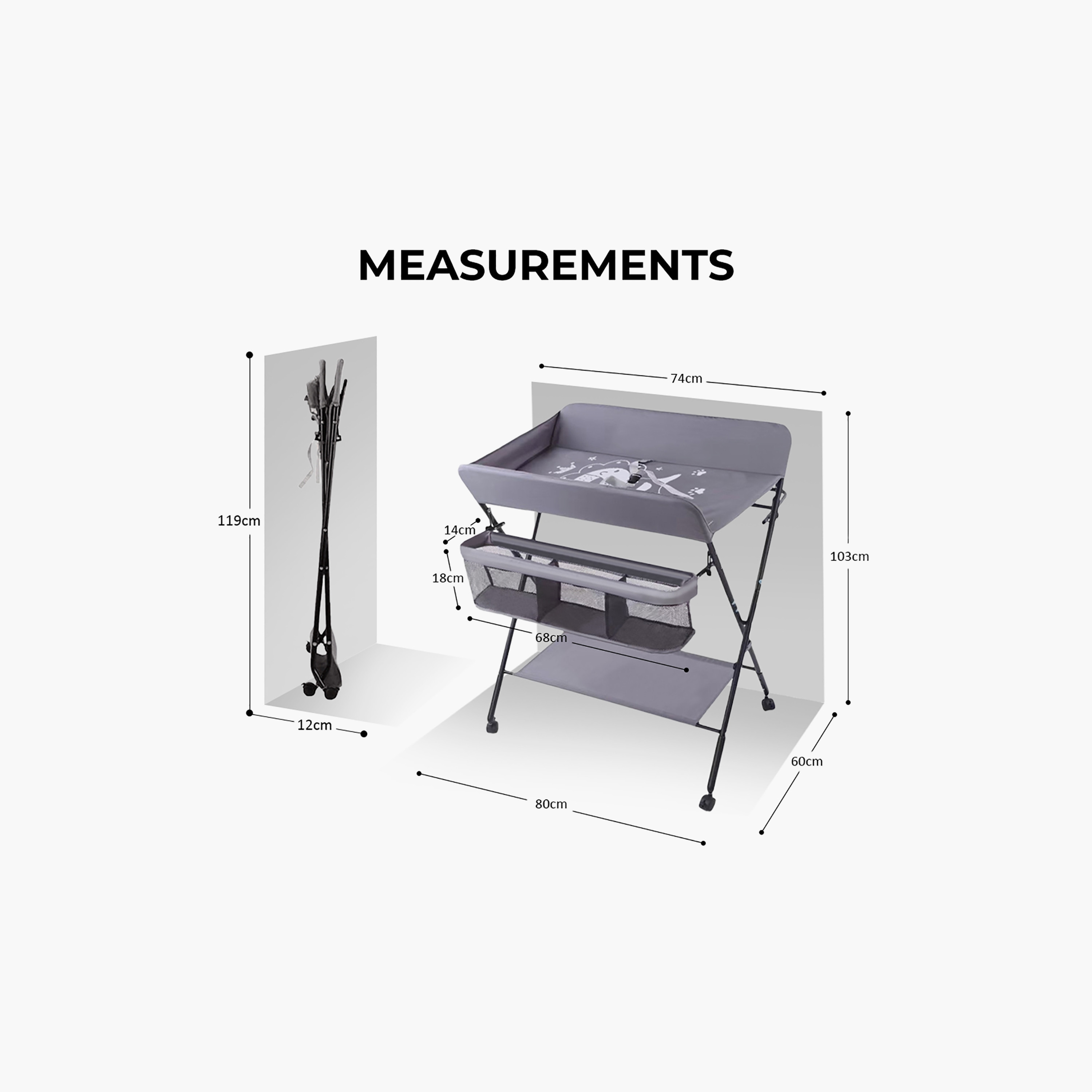 Teknum 4-in-1 Diaper Changing Table with Organizer-baby-bathandcare-changingtables-image-5