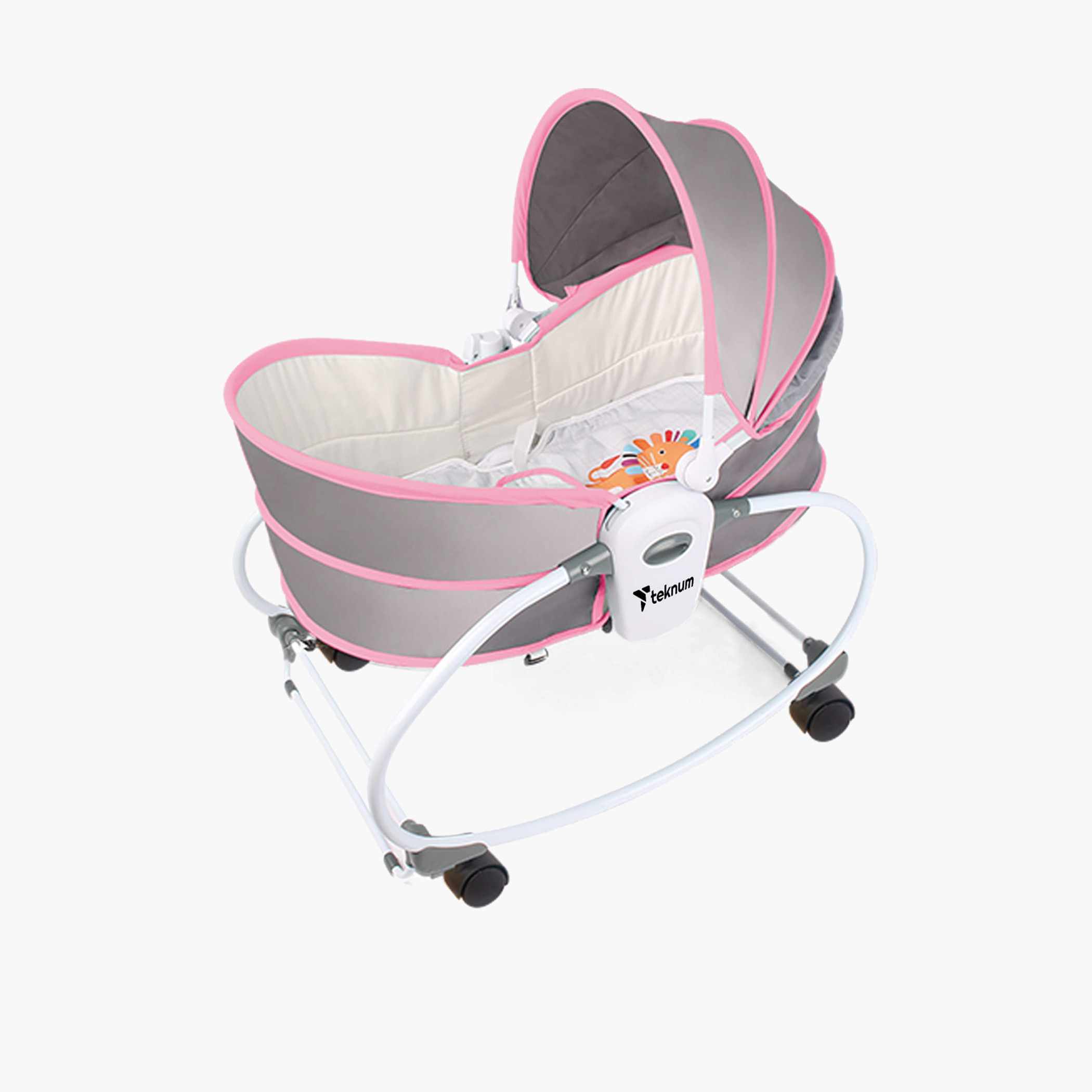 Teknum 5-in-1 Cozy Rocker Bassinet with Awning and Mosquito Net-baby-nursery-furniture-cribsandbeds-bassinets-image-2