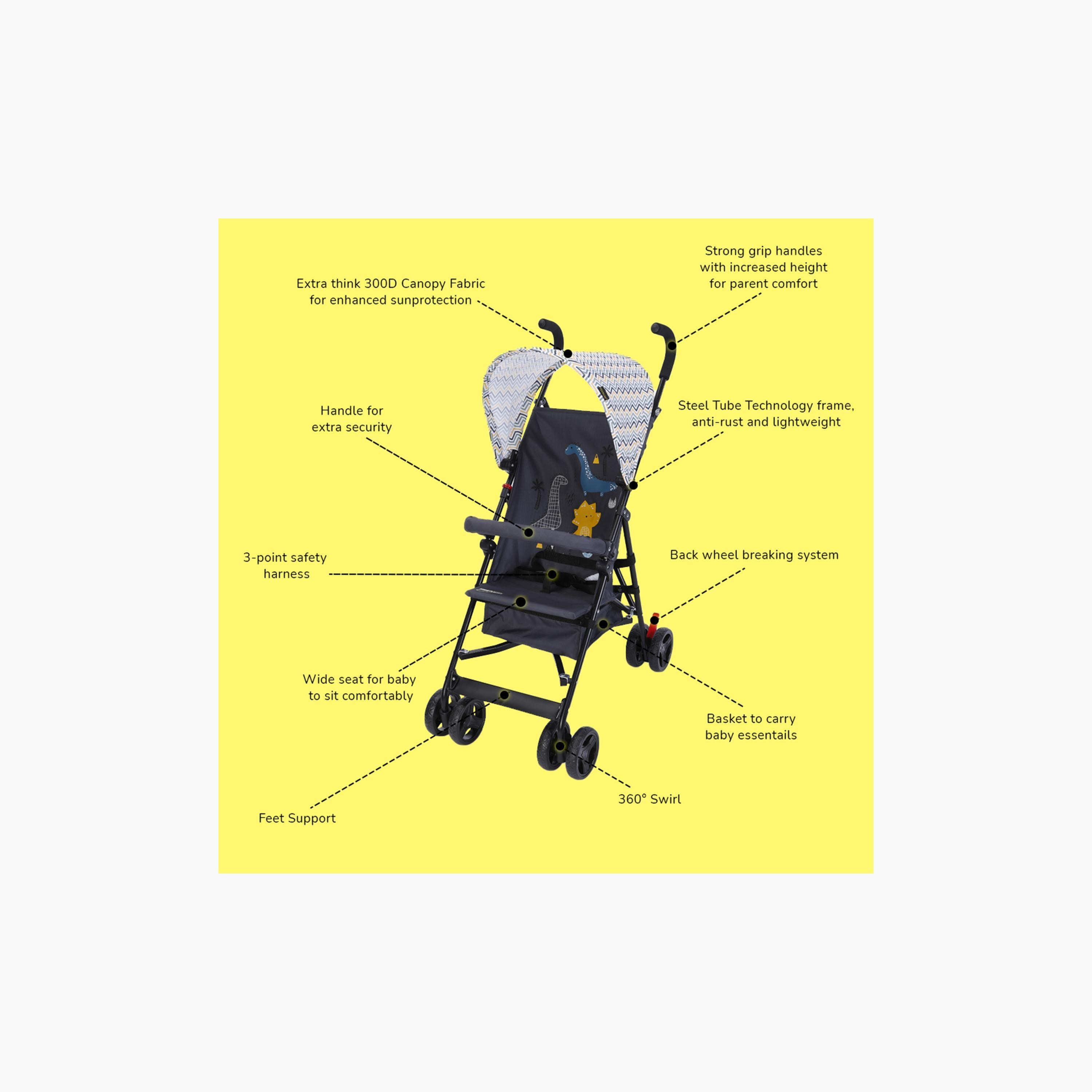 Teknum Eco Lite Baby Stroller with Canopy-baby-gear-strollersandprams-strollers-image-2